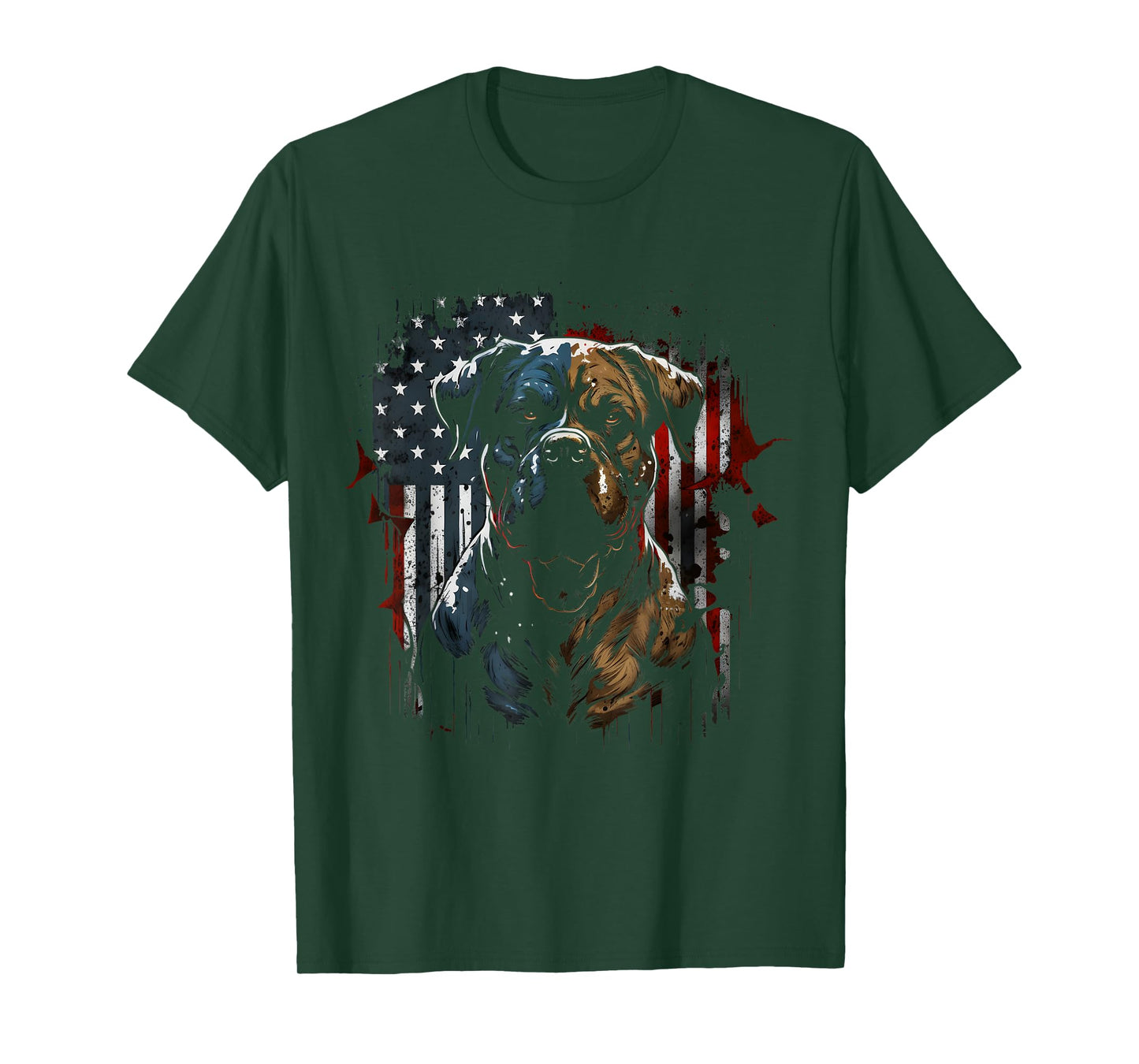 American Flag Dog Patriotic T-Shirt