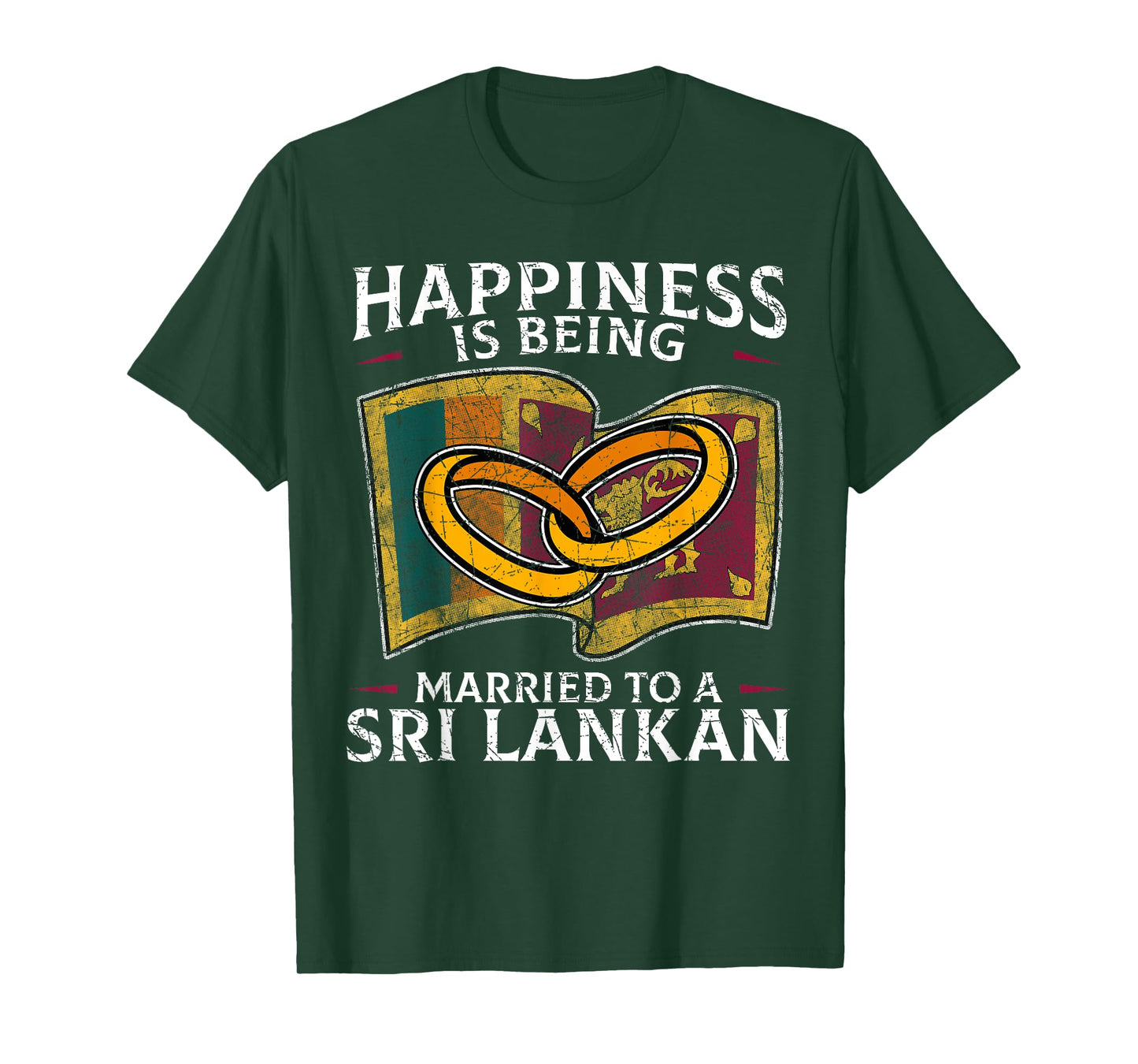 Sri Lankan Wedding Sri Lanka Heritage Roots Flag Married T-Shirt