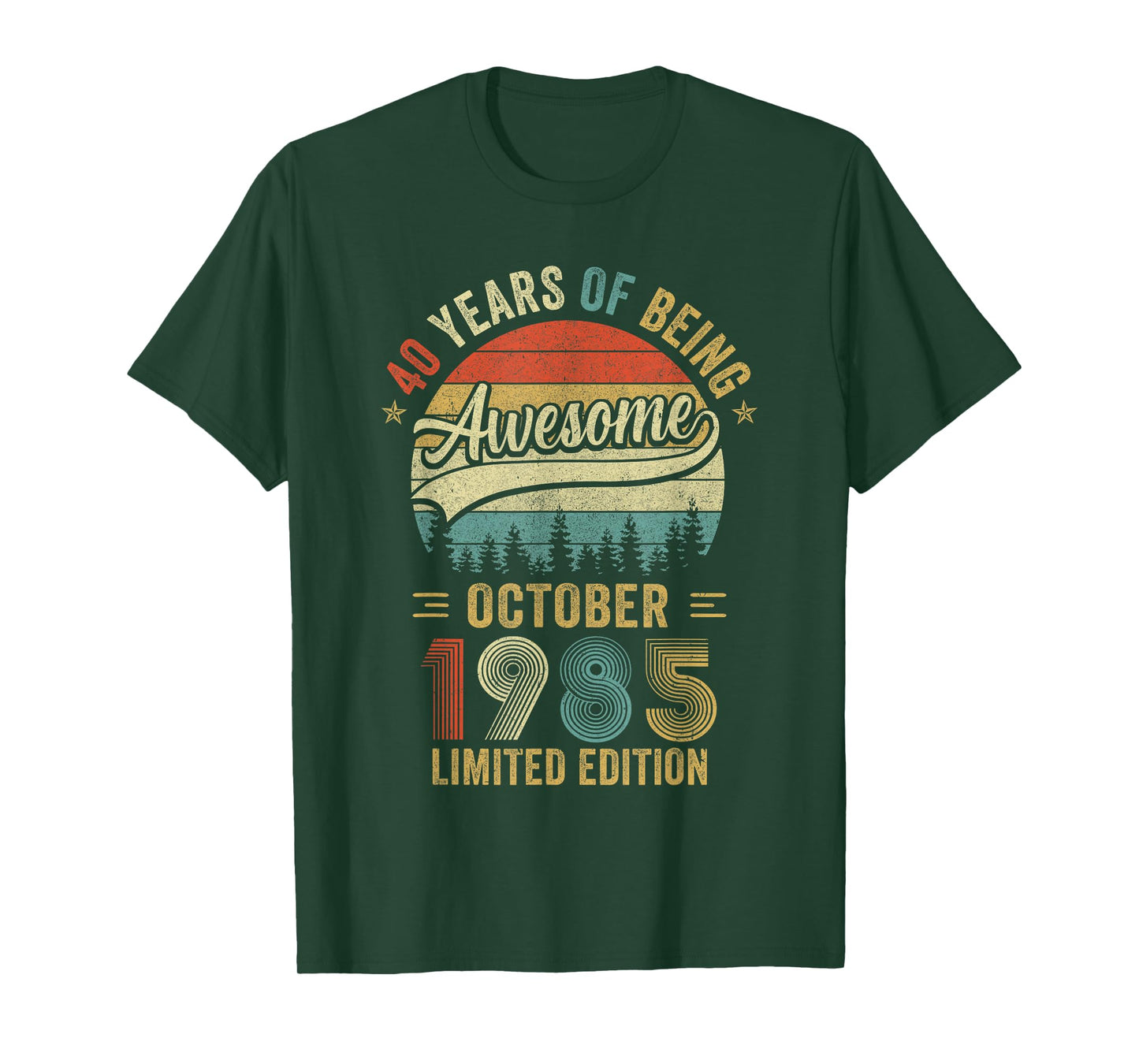 Vintage October 1985 Old 40Th Birthday Men Women T-Shirt