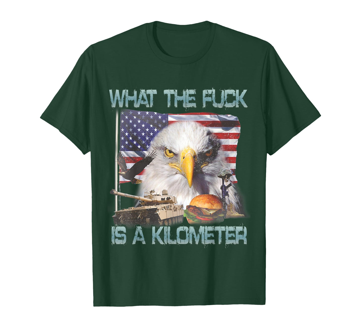 WTF What The Fck Is A Kilometer GeorgeWashington 4th of July T-Shirt