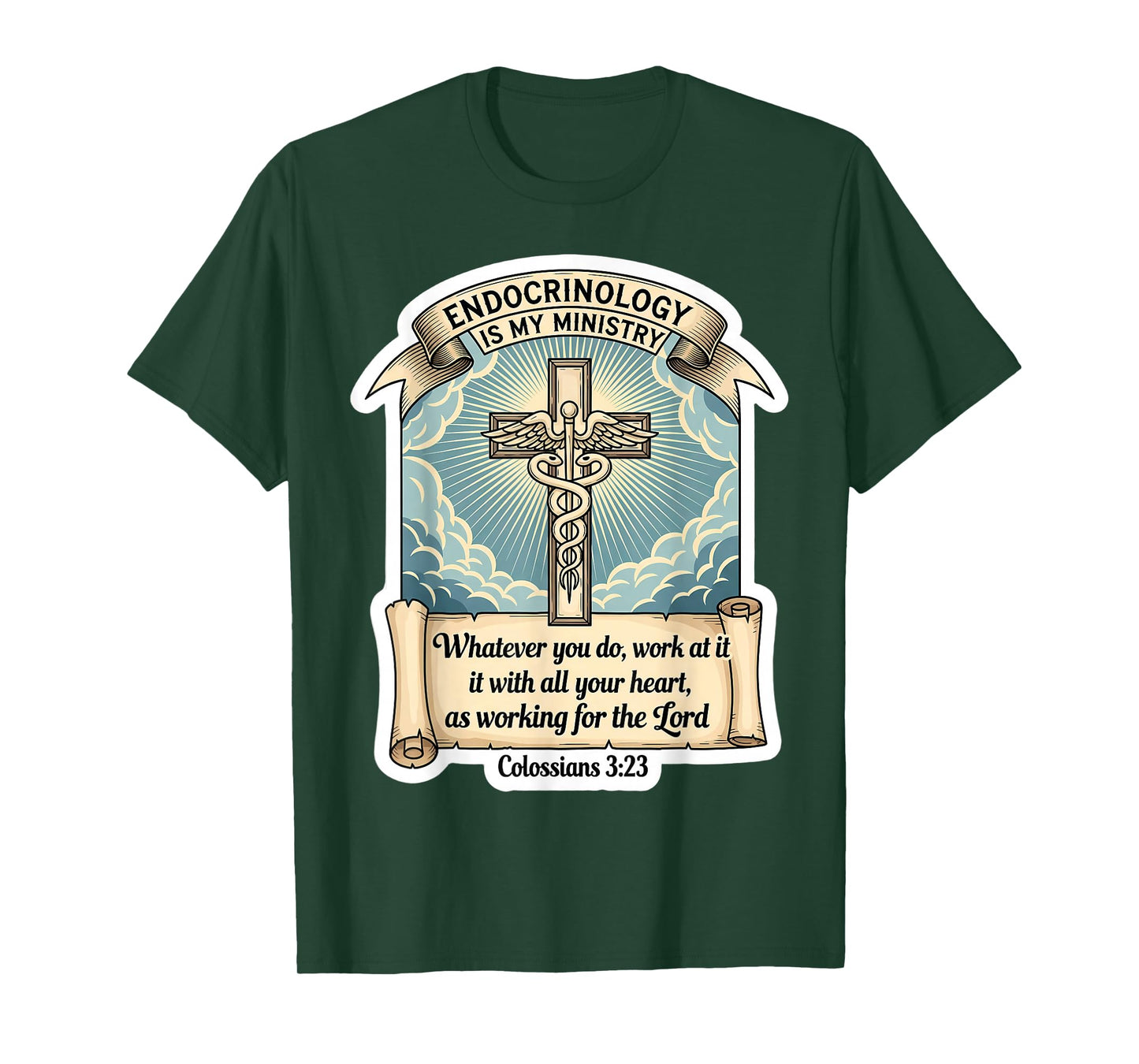 Christian Endocrinologist Endocrinology is My Ministry Jesus T-Shirt