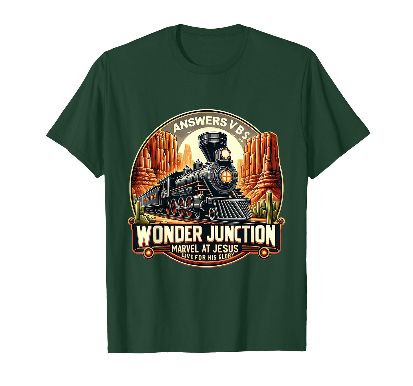 Answers VBS Wonder Junction Christian Train Theme Costume T-Shirt