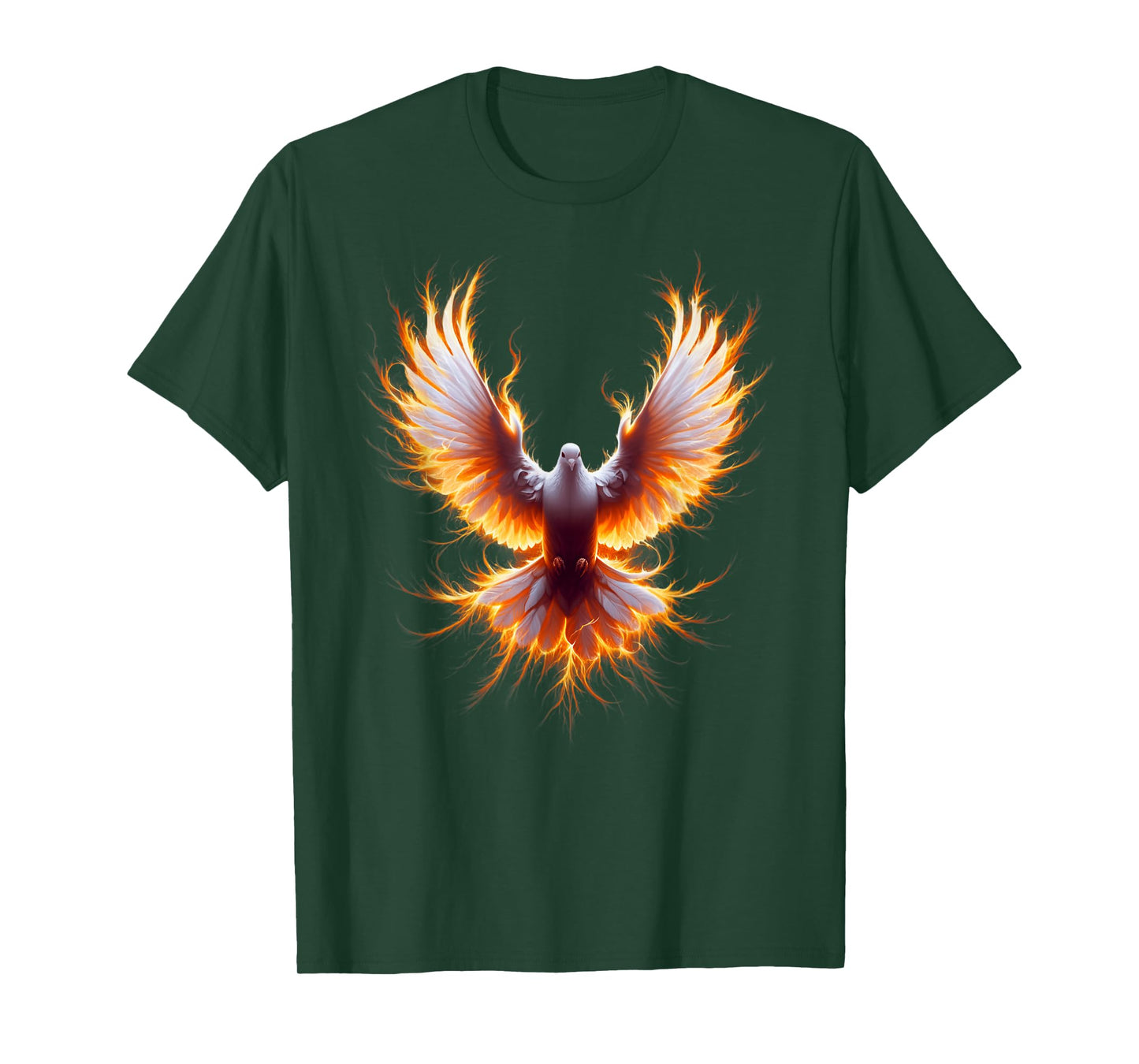 Flaming dove Holy Spirit Pentecost Christian faith tee T-Shirt