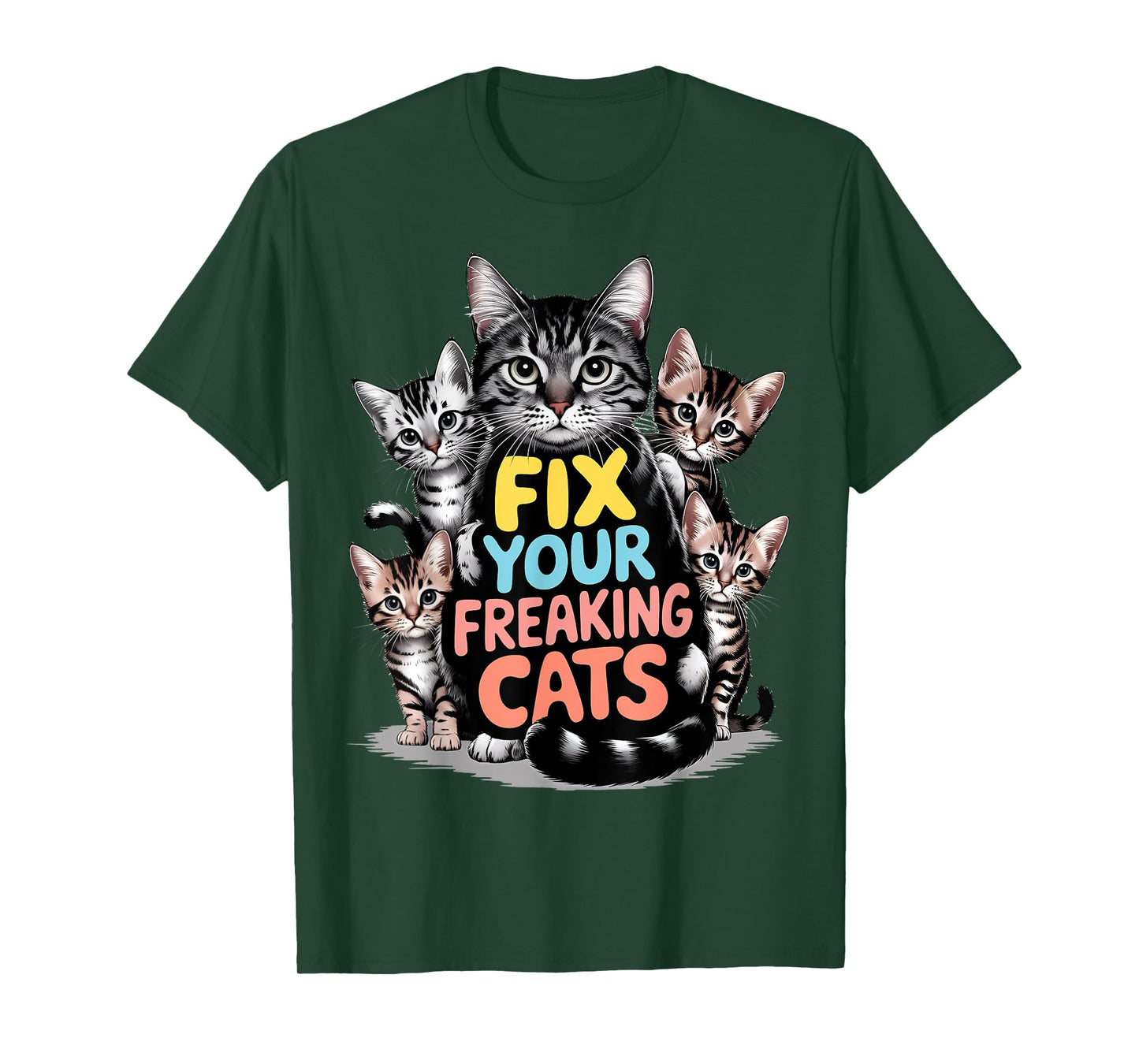 Fix your freaking cats animal rescue shelter veterinary job T-Shirt