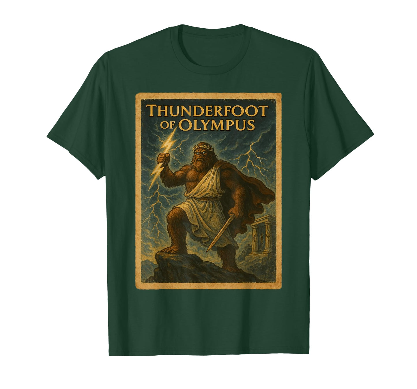 Sasquatch Zeus Shirt | Vintage God of Thunder T-Shirt