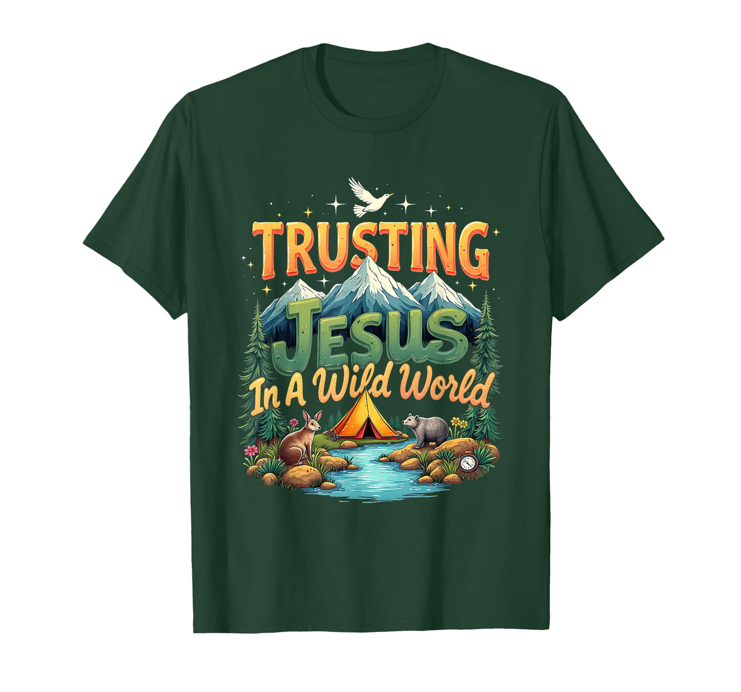 VBS 2025 Trusting Jesus Camp Christian Summer True North T-Shirt