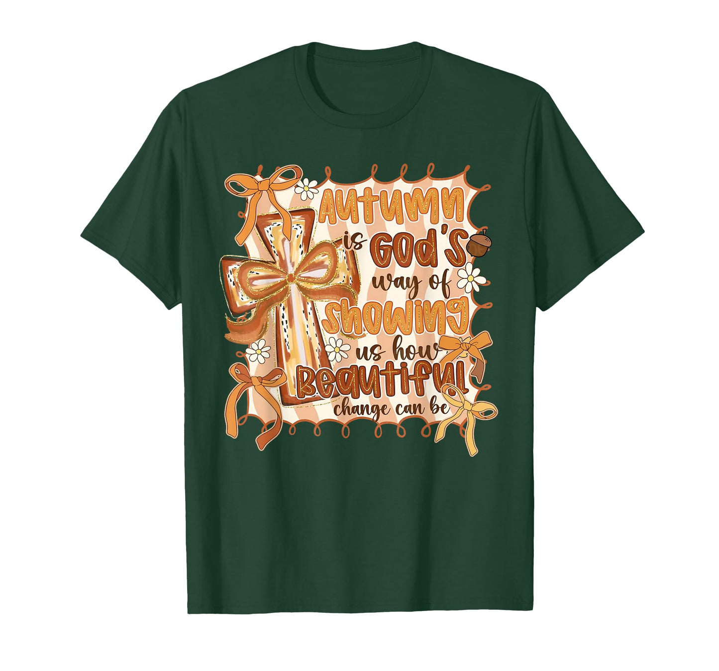 Preppy Autumn Is God's Way Floral Christian Fall T-Shirt