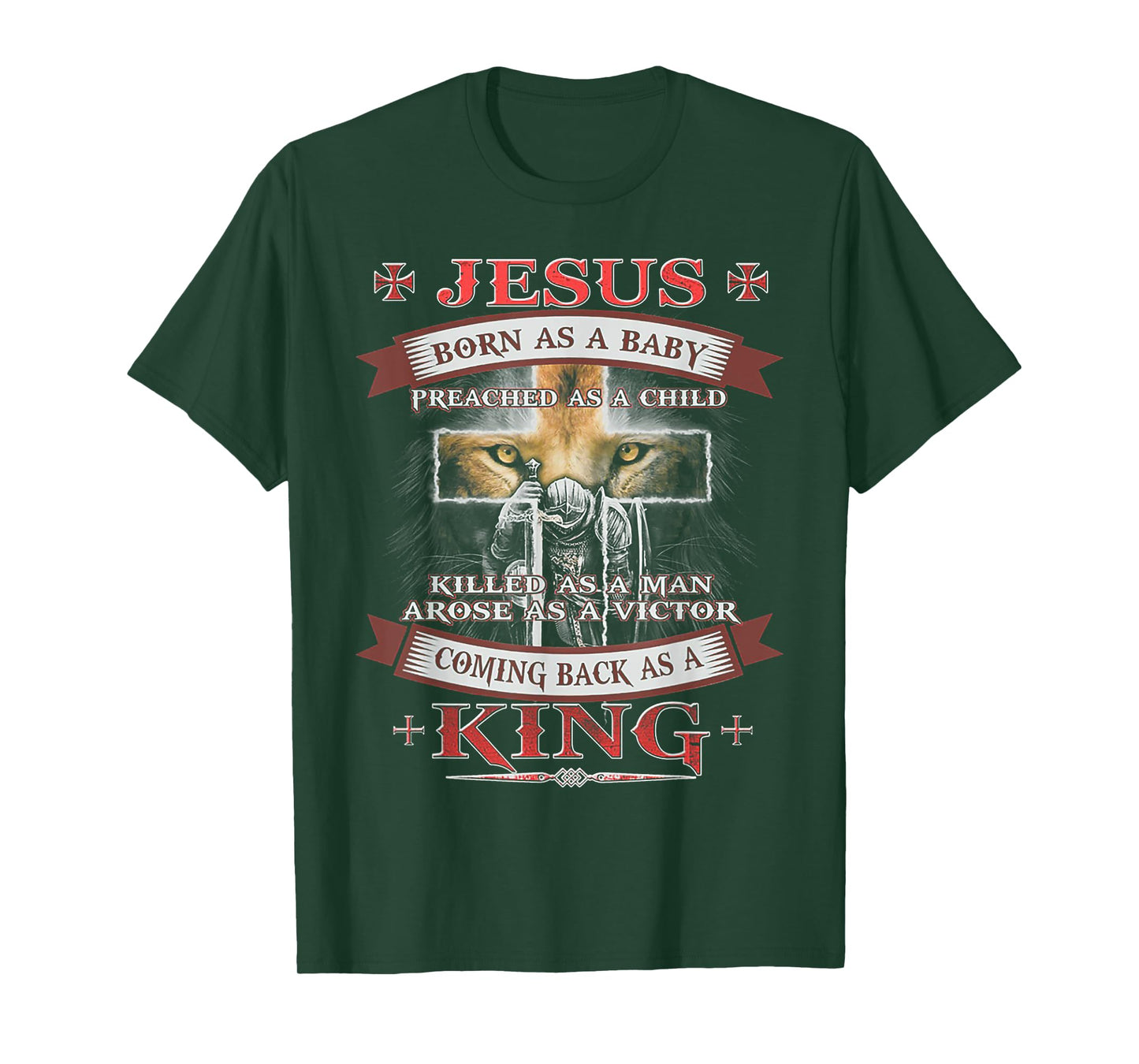 Jesus Born As A Baby Preached As A Child Christian T-Shirt