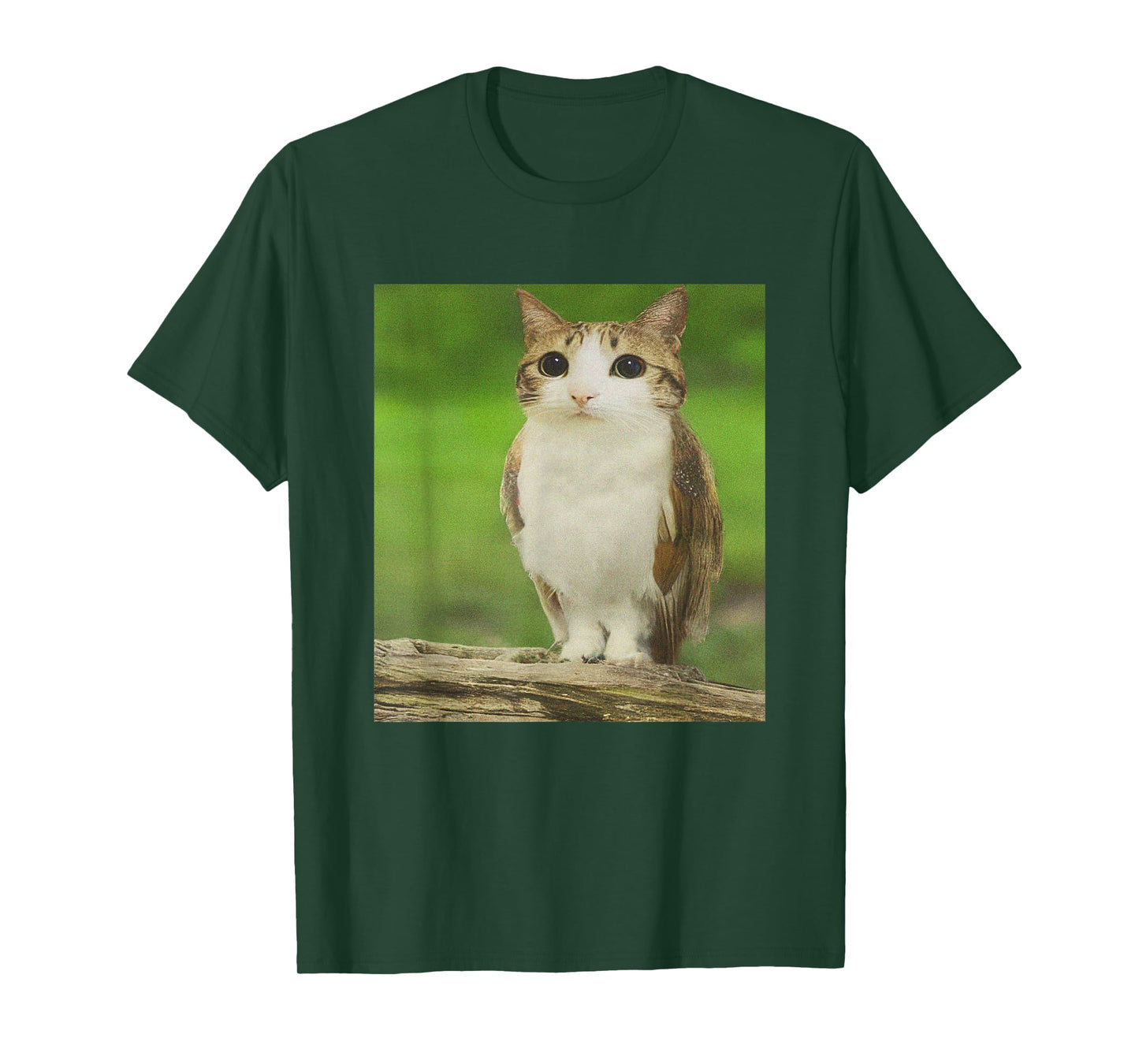 Meowl Cat Owl Funny Cursed Internet Trendy Meme T-Shirt