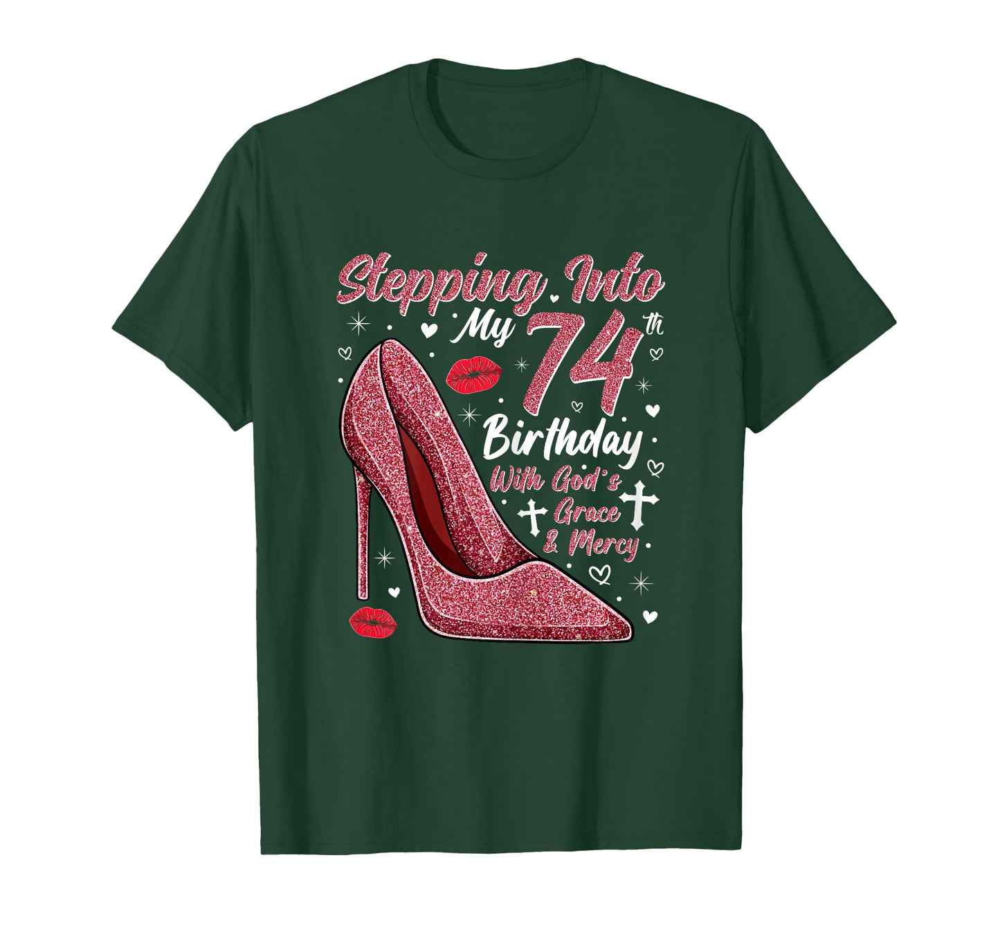 Stepping Into My 74th Birthday Ladies 74 Year Old T-Shirt