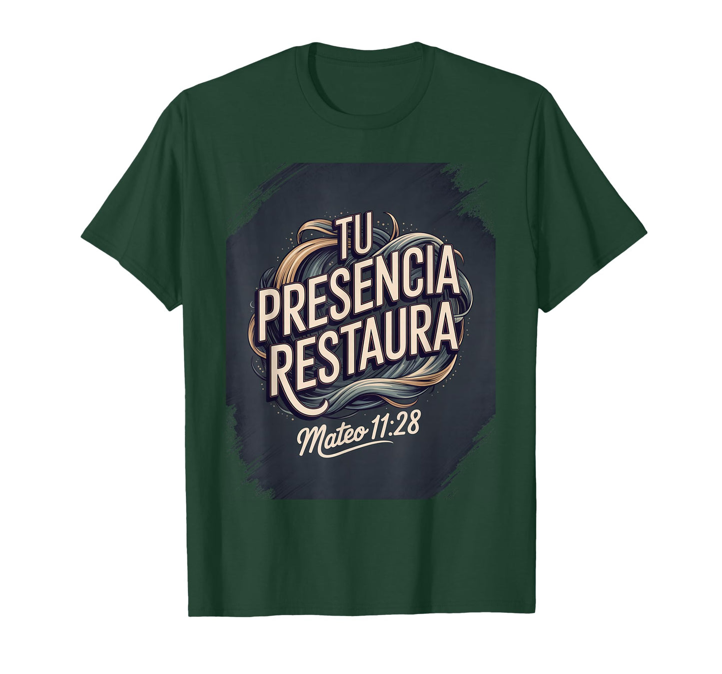 Tu Presencia Restaura – Mateo 11:28 Christian Faith Design T-Shirt