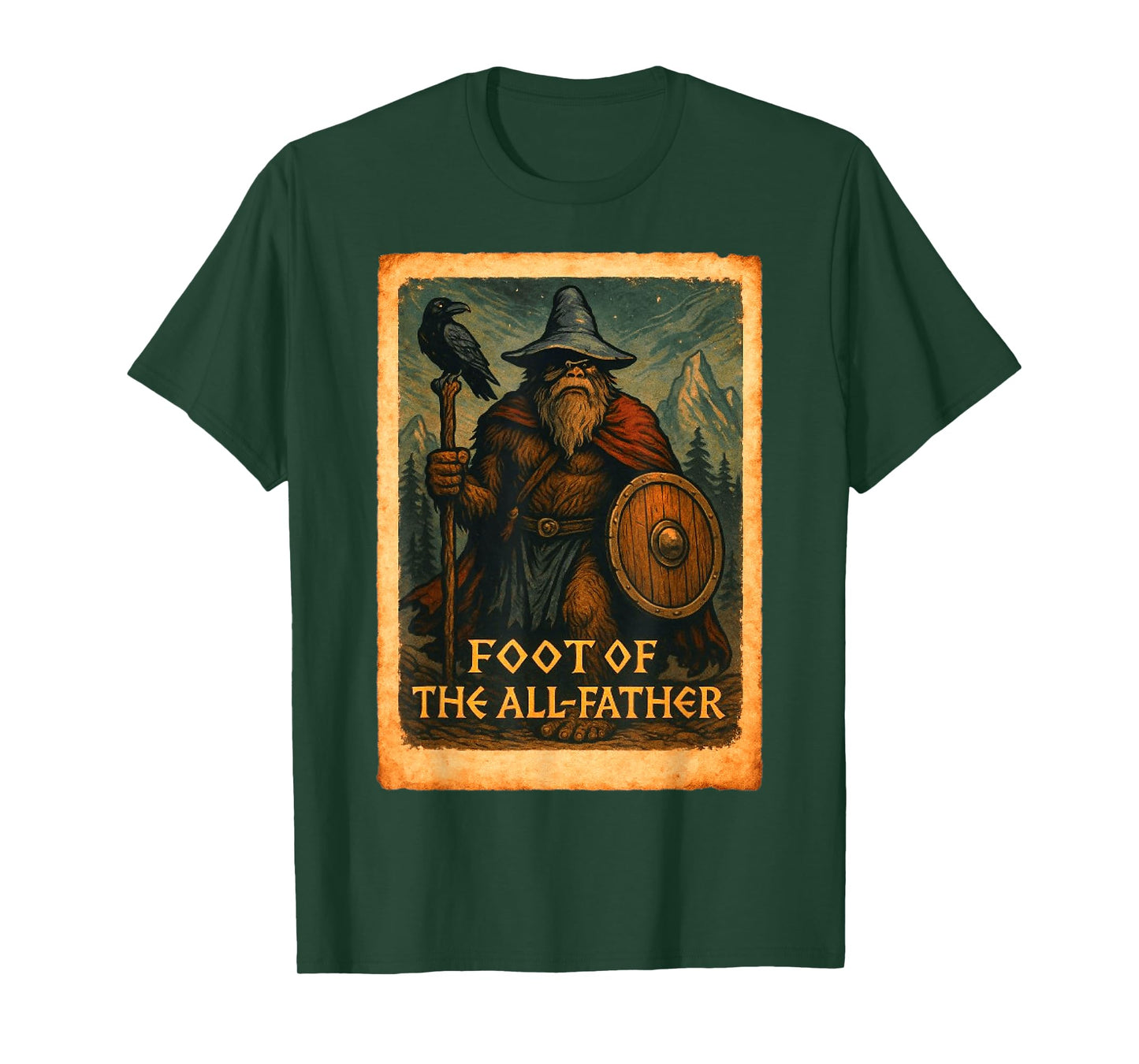 Sasquatch Odin Shirt | Vintage Norse Myth God T-Shirt