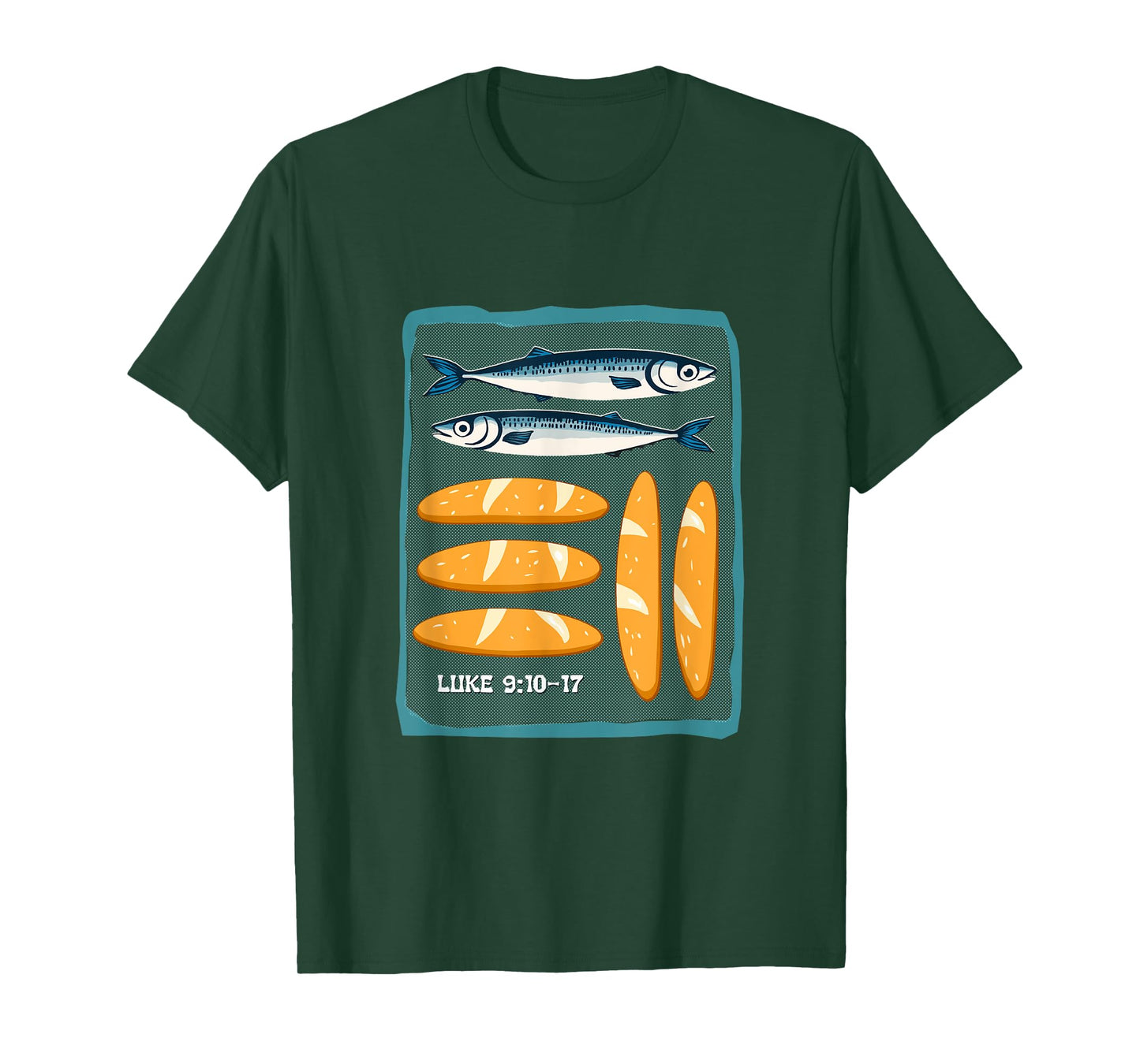 Faith Camp Fish & Loaves apparel – Luke 9:10–17 T-Shirt