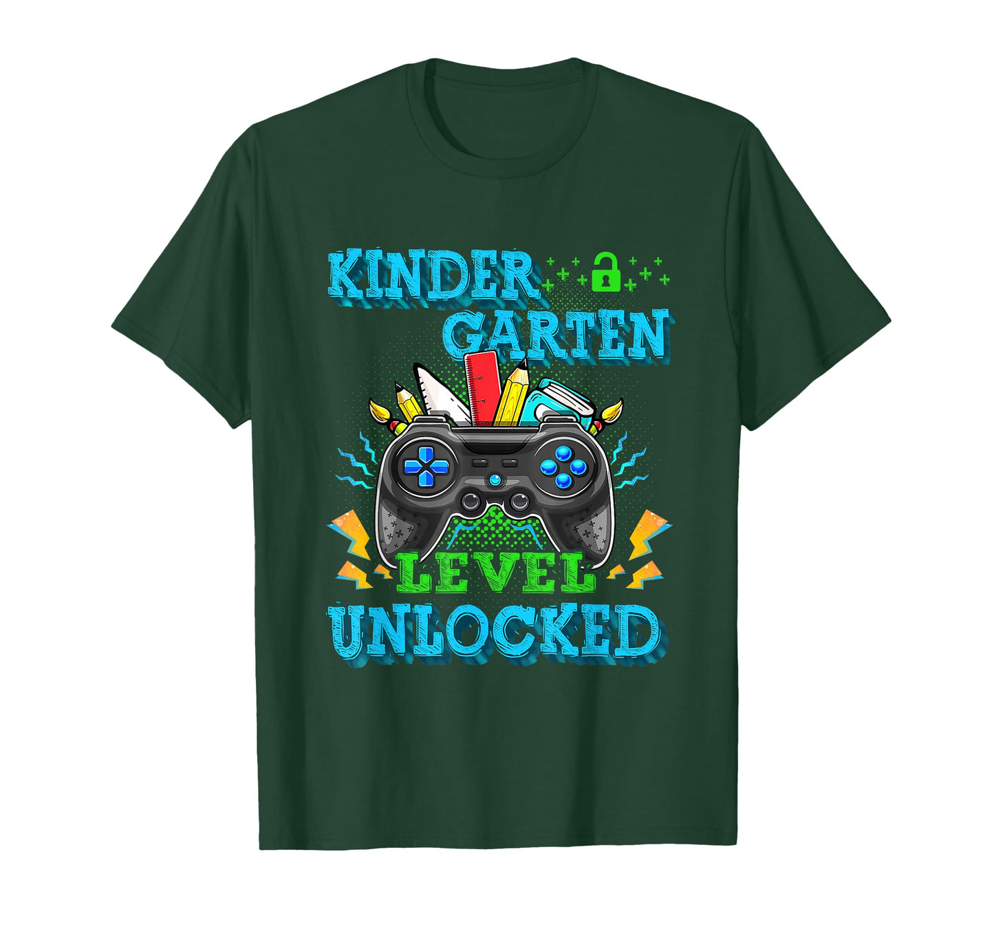 Kindergarten Level Unlocked Gamer First Day Of School Boys T-Shirt