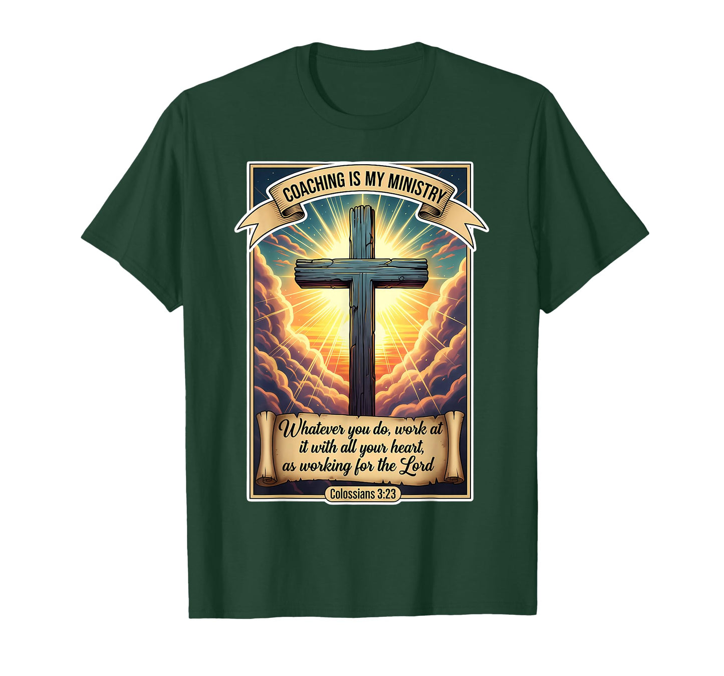 Christian Coach Coaching is My Ministry Jesus Christ Faith T-Shirt