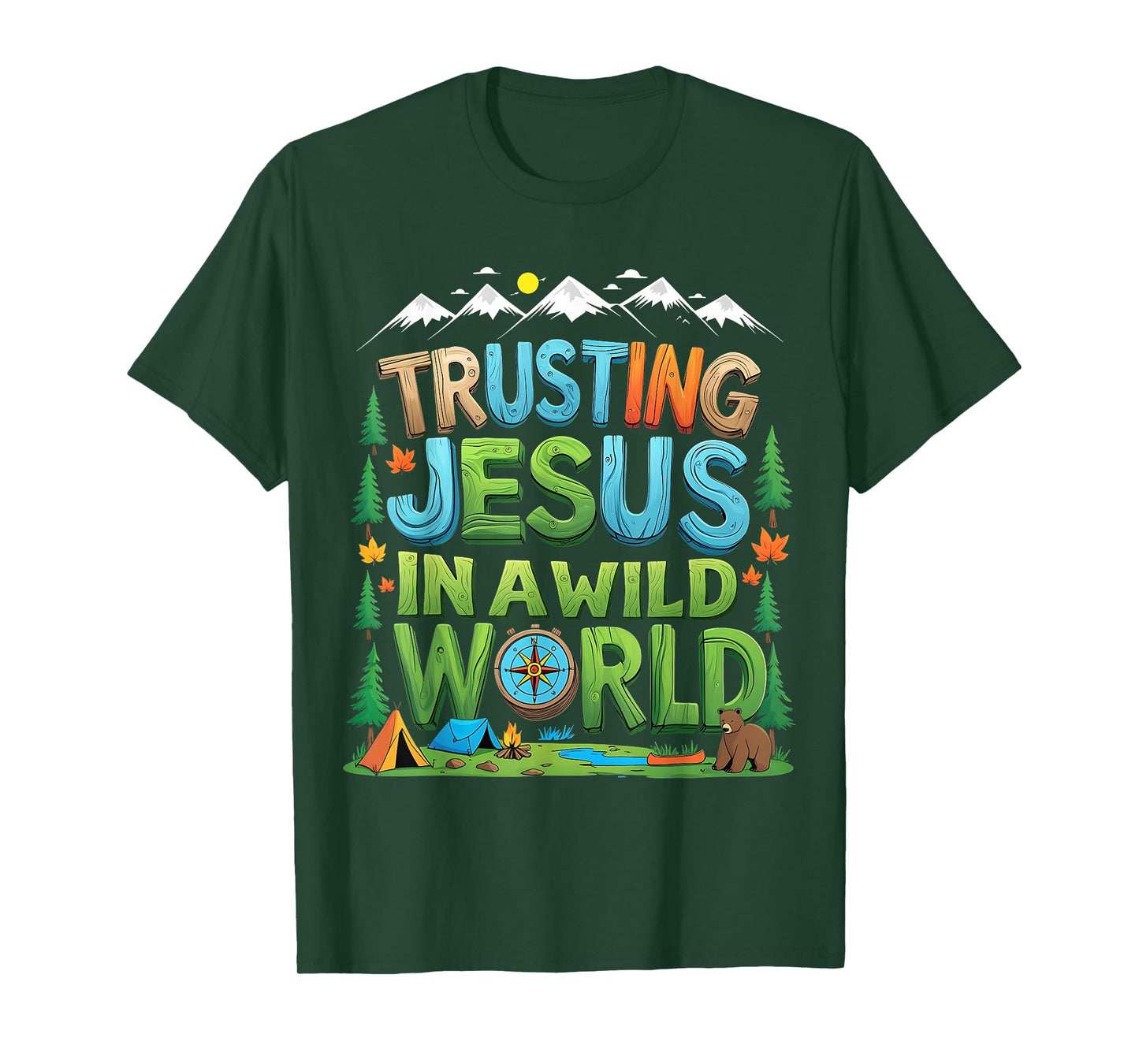 Christian Summer True North VBS 2025 Trusting Jesus Camp T-Shirt