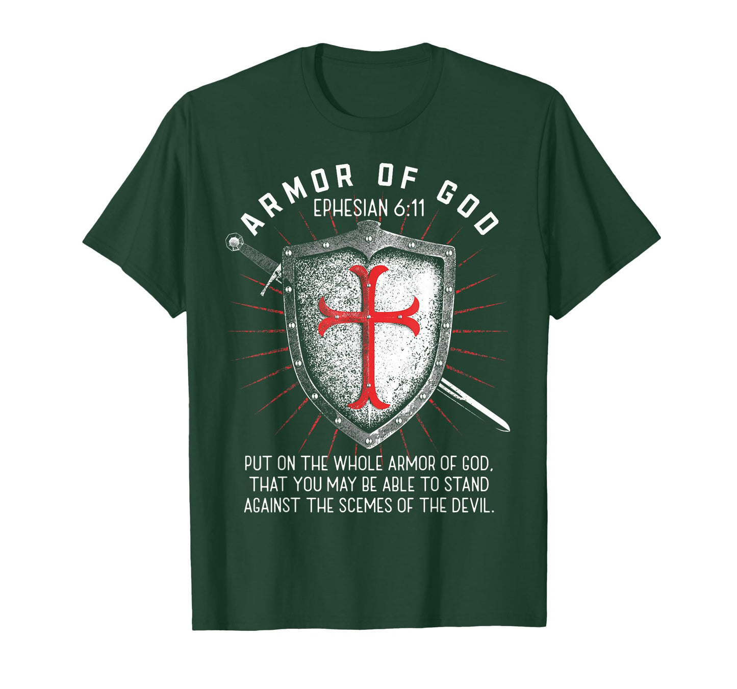 Armor Of God Ephesians 6:17 Bible Verse T Christian T-Shirt