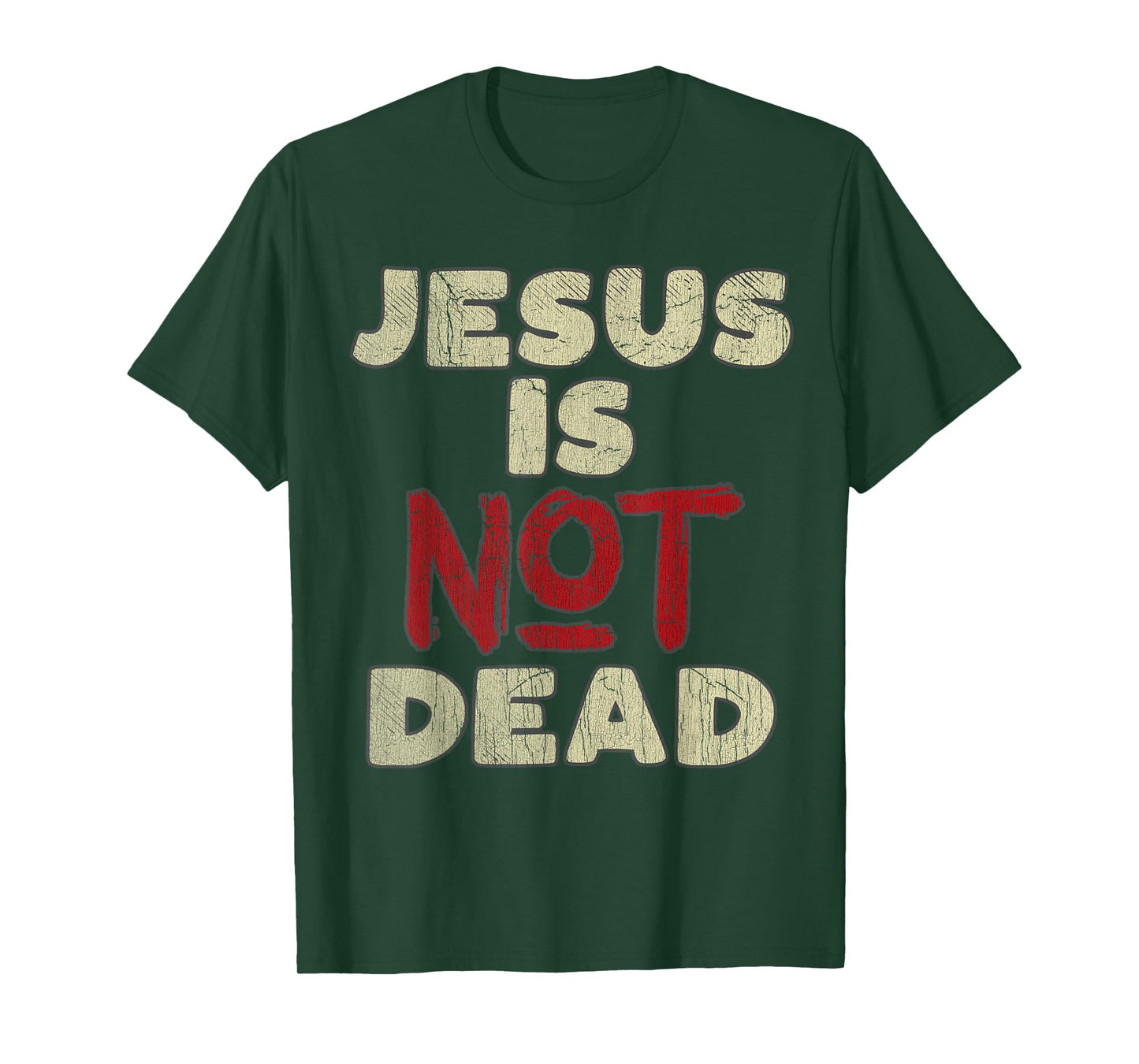 Vintage Retro Jesus Is Not Dead God Christ Faith Religious T-Shirt