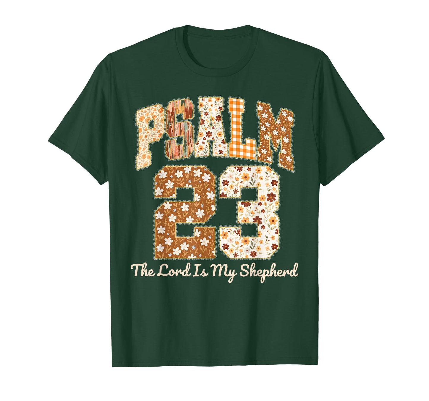 Psalm 23 The Lord is My Shepherd Christian Fall Thanksgiving T-Shirt