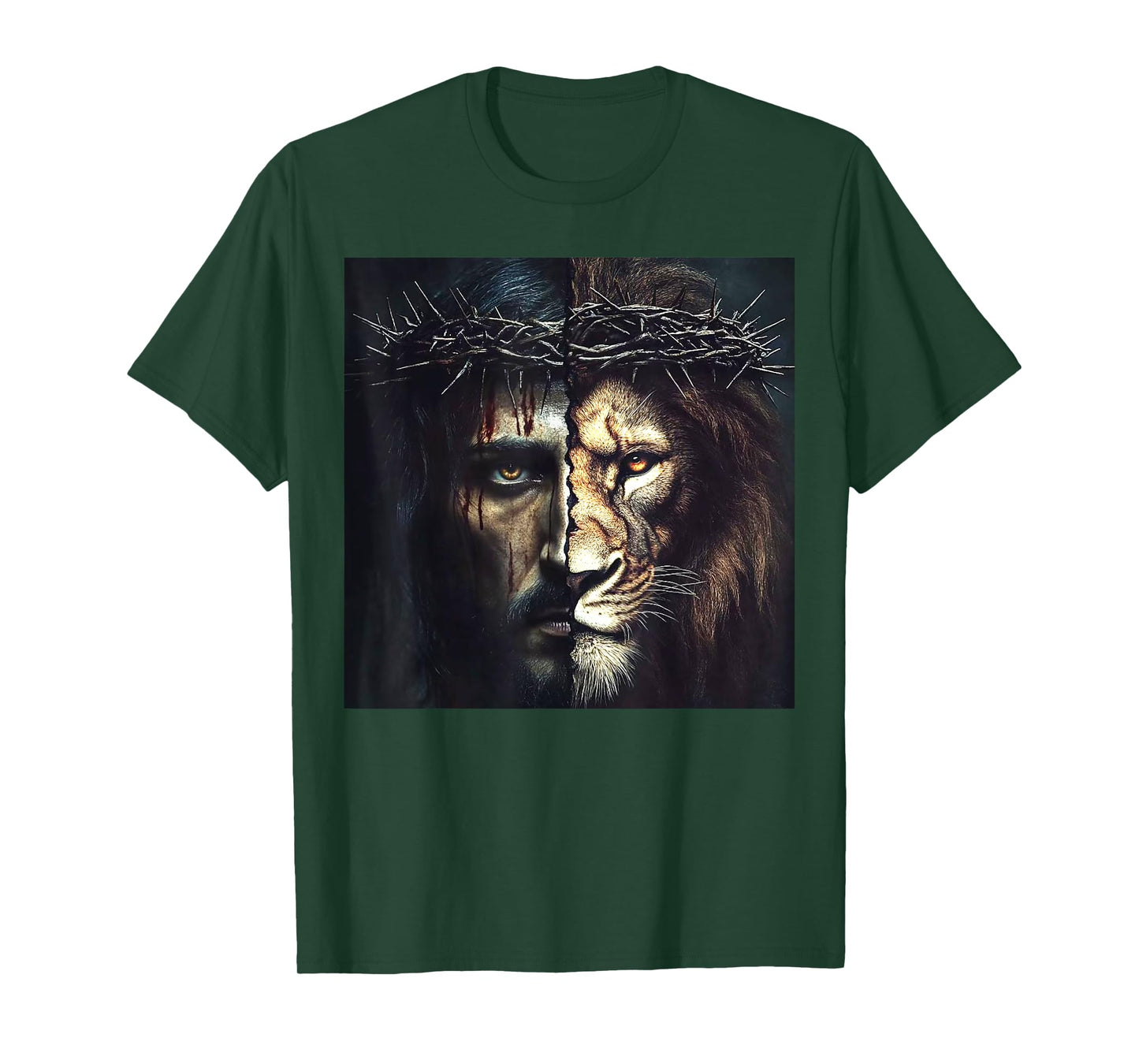 Jesus And Lion Christian Art T-Shirt