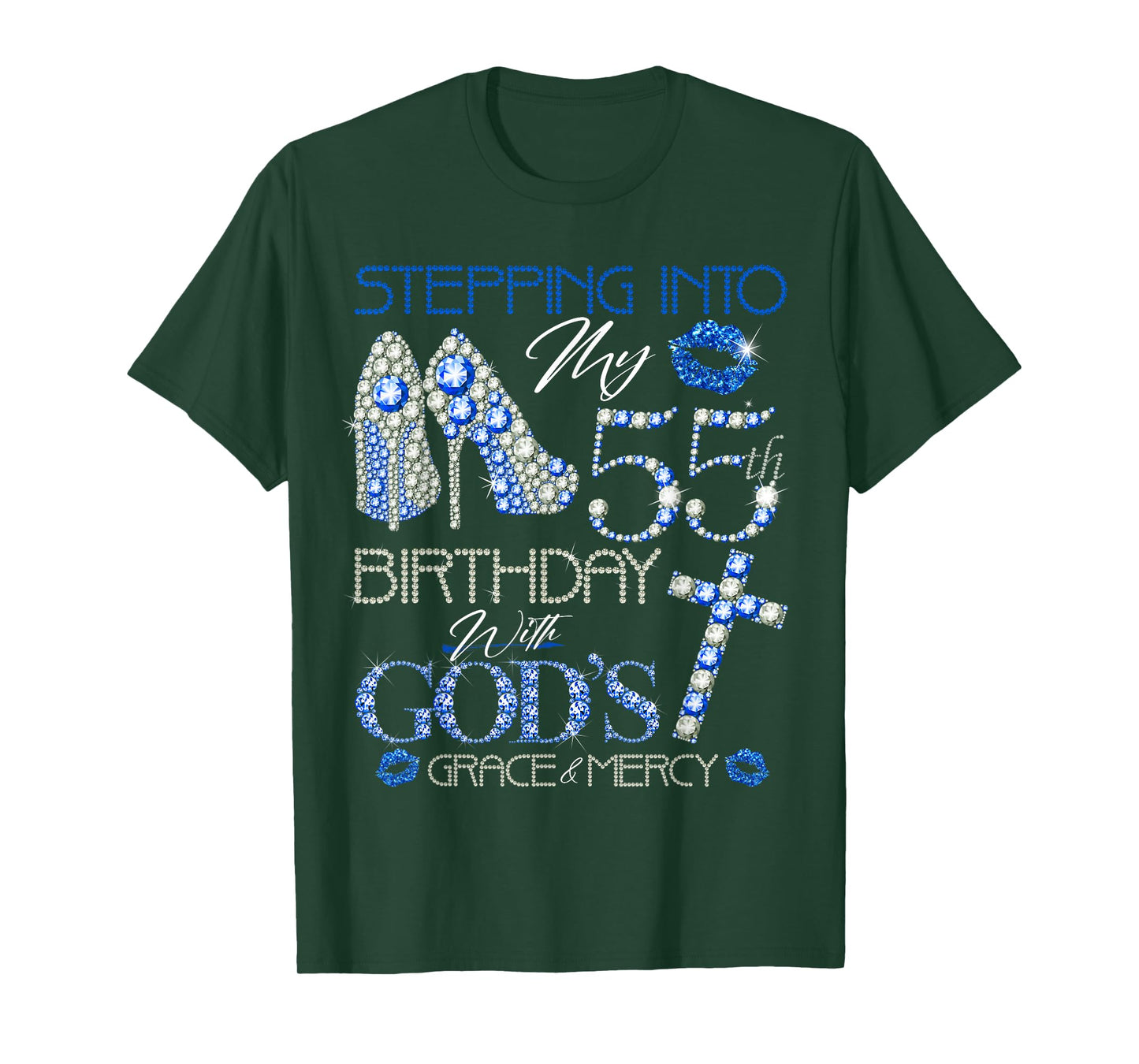 Stepping into my 55th birthday with gods grace and mercy T-Shirt