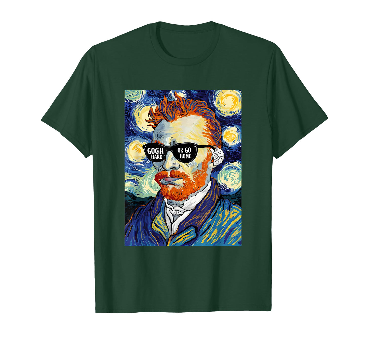 Vincent Van Gogh Hard Or Go Home Artist Humor Pun T-Shirt