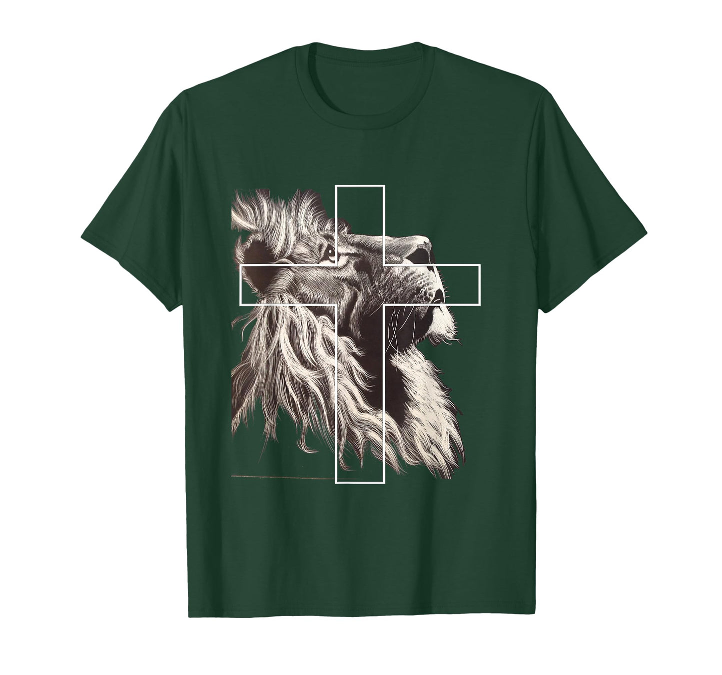 Jesus Lion of Judah Christian Cross T-Shirt
