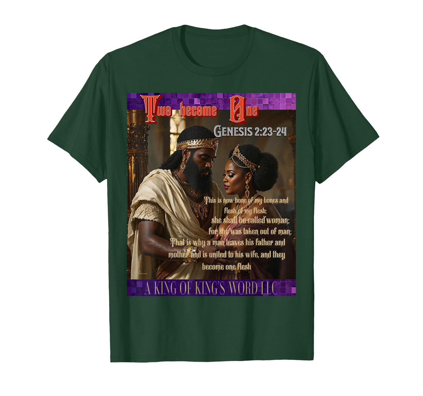 Two Become One Genesis 2:23-24 T-Shirt