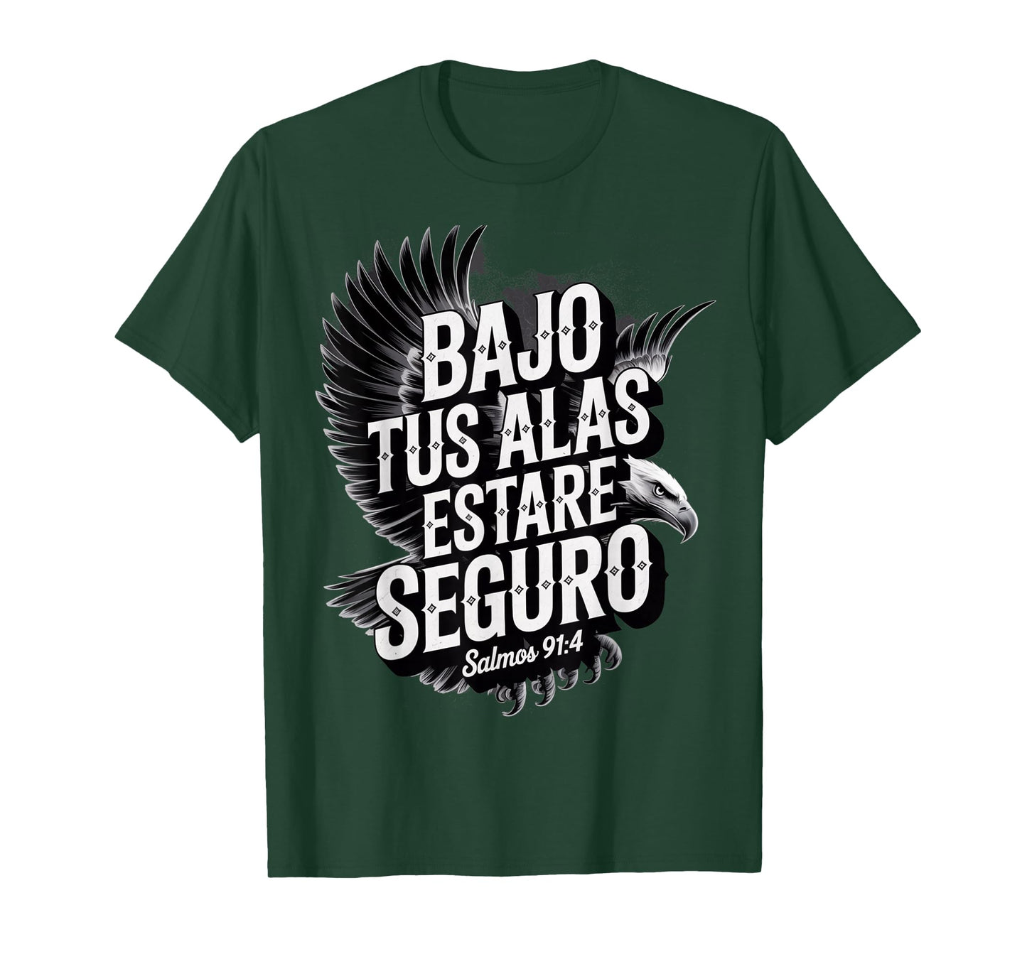 Bajo Tus Alas Estaré Seguro – Salmos 91:4 Spanish Christian T-Shirt