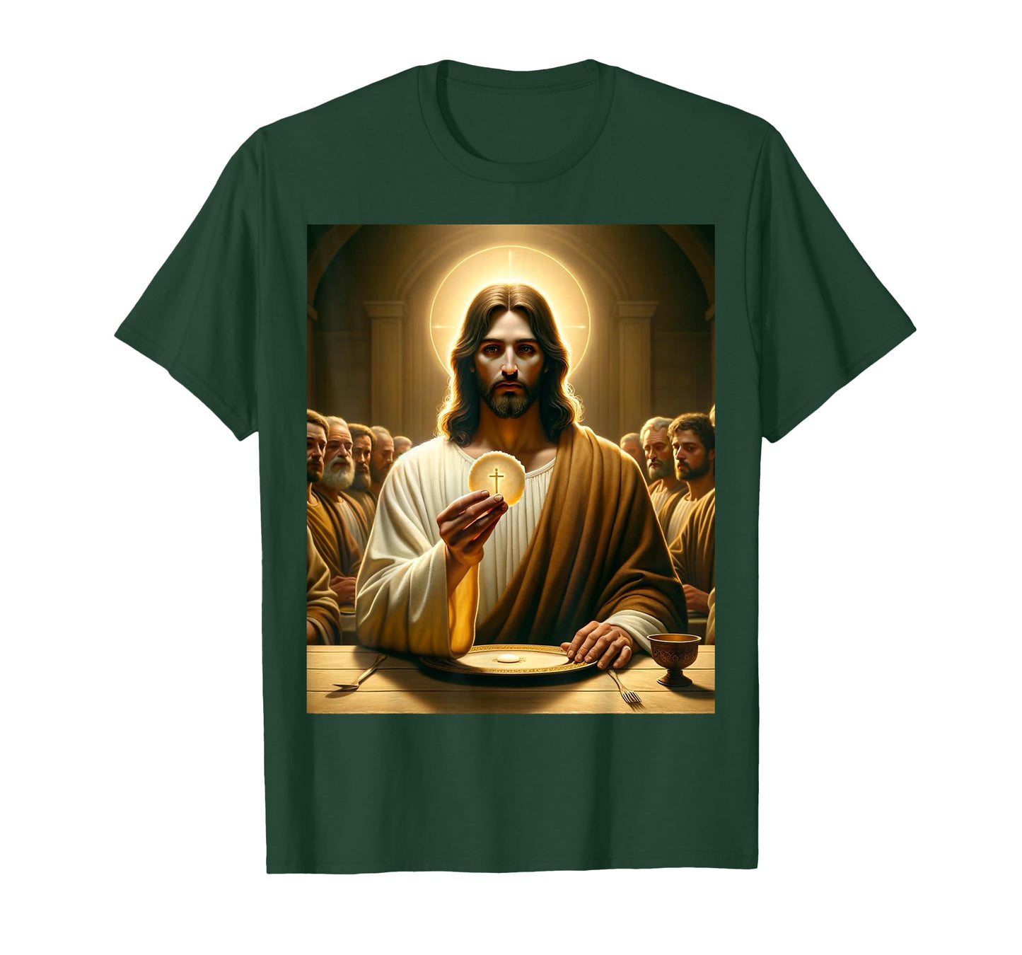 Jesus Holding Mass Last Supper Eucharist T-Shirt