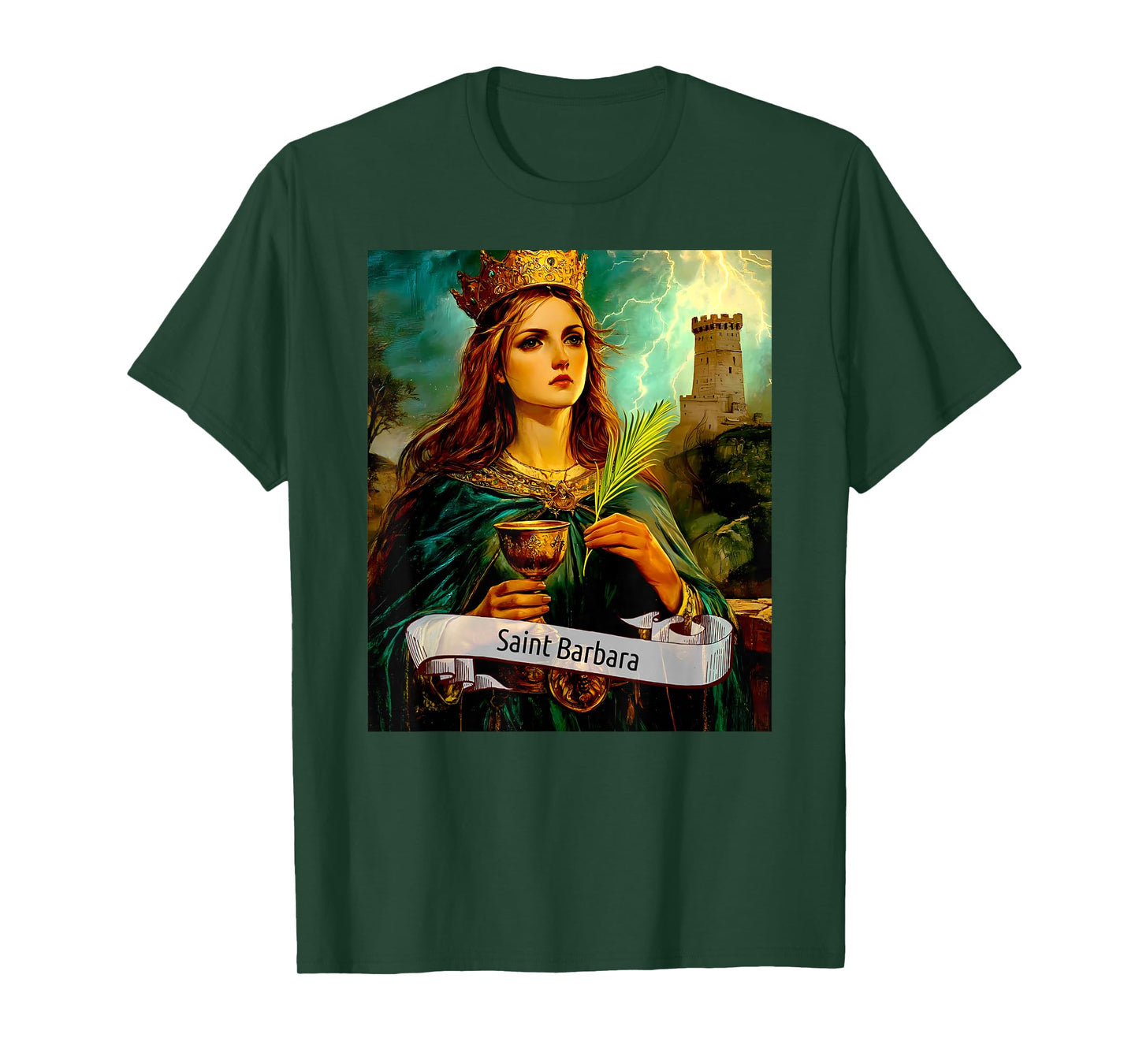 Catholic Saints | St Barbara| Christian Design Women | Gift T-Shirt
