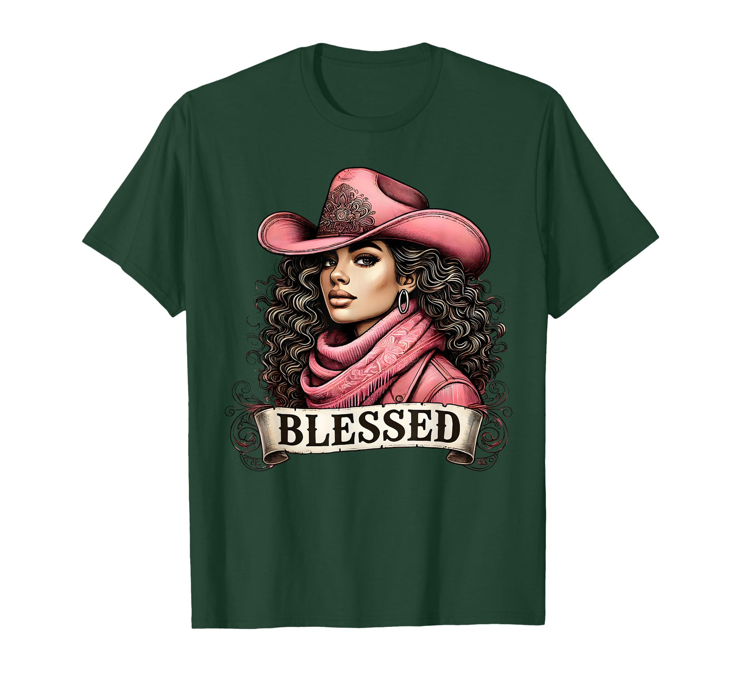 Blessed Black Cowgirl Christian Black Cowgirl Western Texas T-Shirt