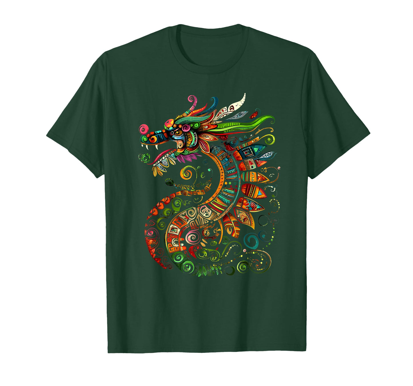Aztec God Feathered Serpent Quetzalcoatl Mexican Mythology T-Shirt