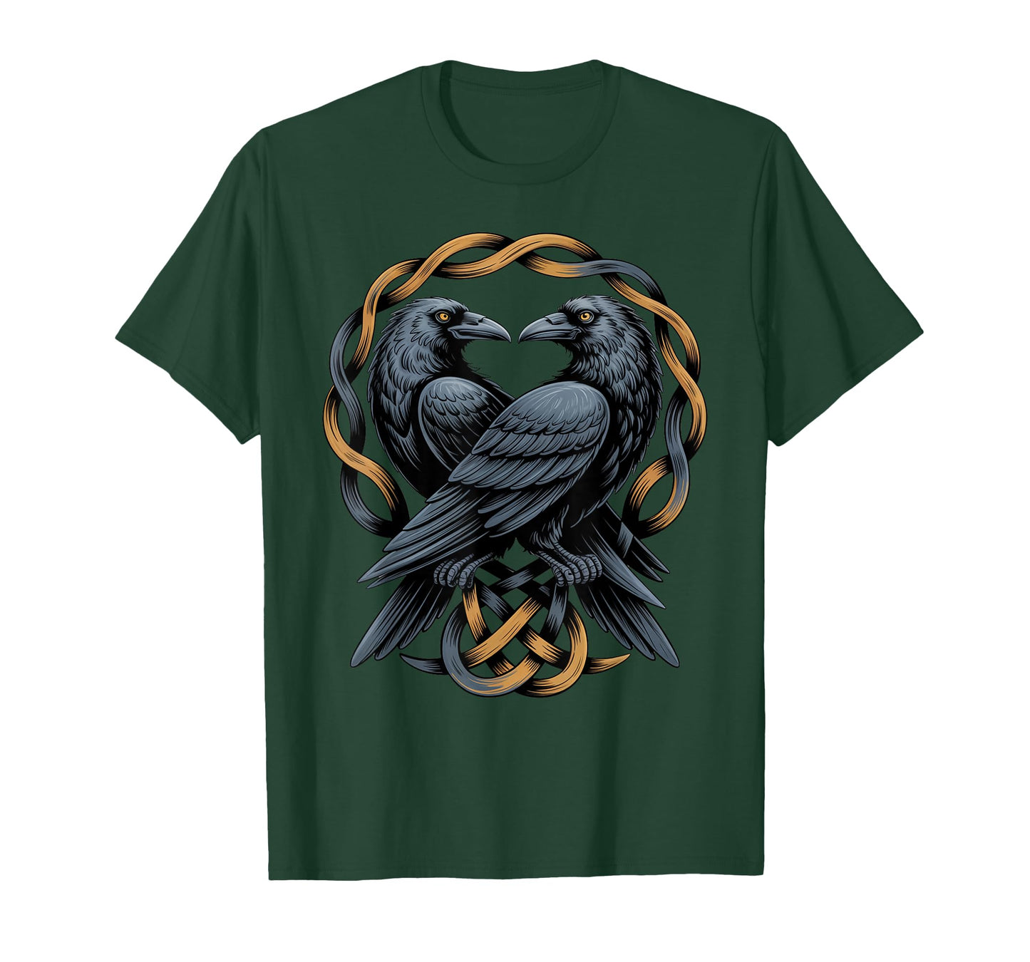 Viking Knotwork Odins Raven Valhalla Norse Mythology T-Shirt