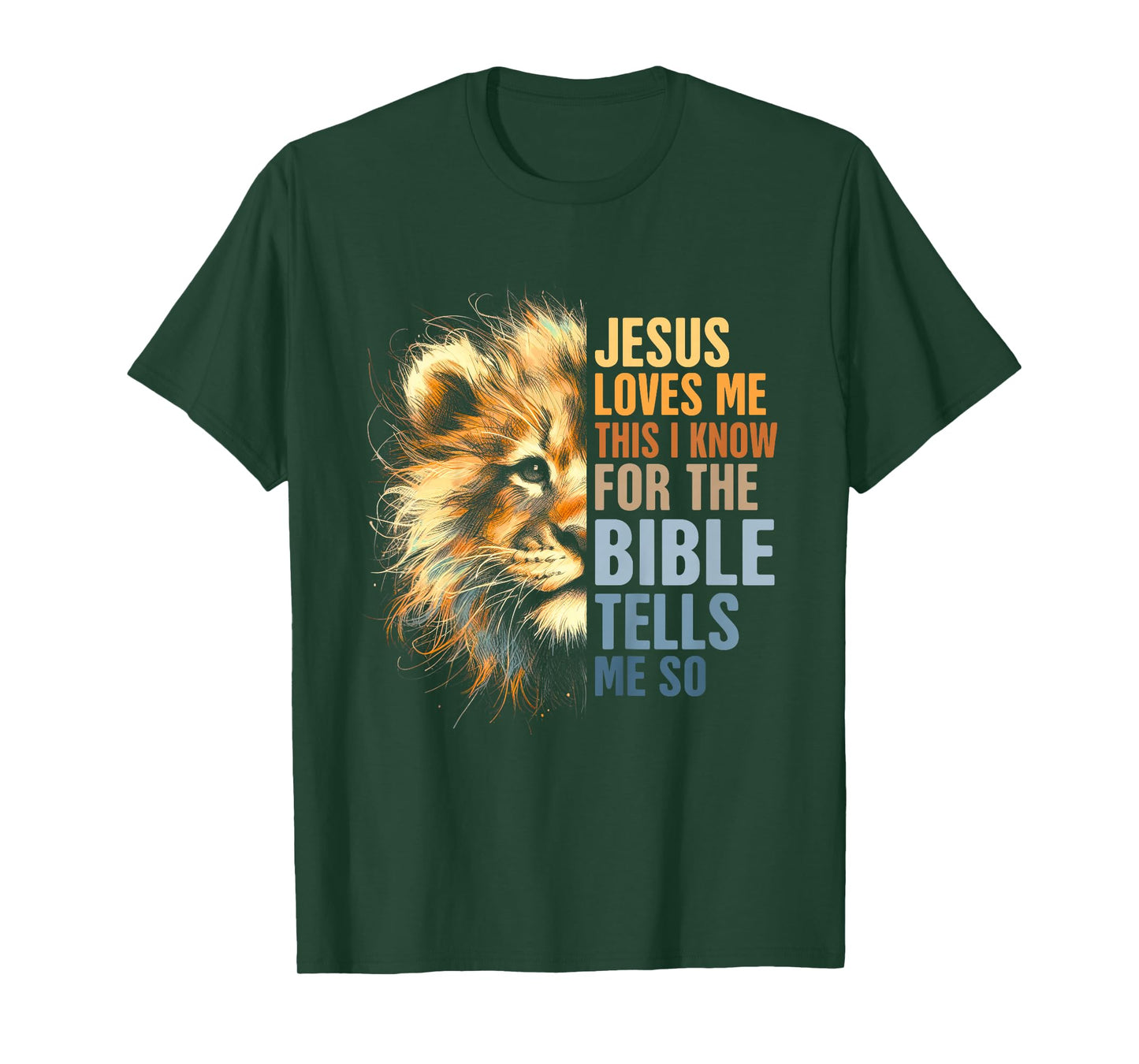 Kids Lion Christian Religious Baby Jesus Loves Me This I Know T-Shirt