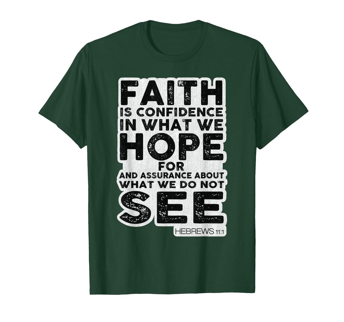 Vintage Faith Is Confidence Jesus Bible Verse Hebrews 11 1 T-Shirt