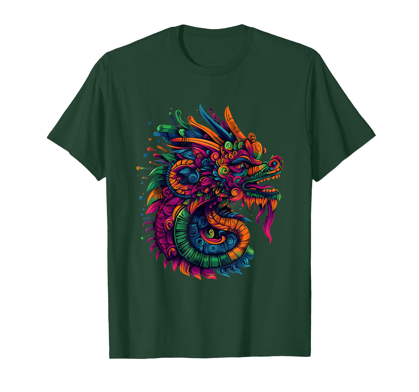 Aztec God Mexican Mythology Quetzalcoatl Feathered Serpent T-Shirt