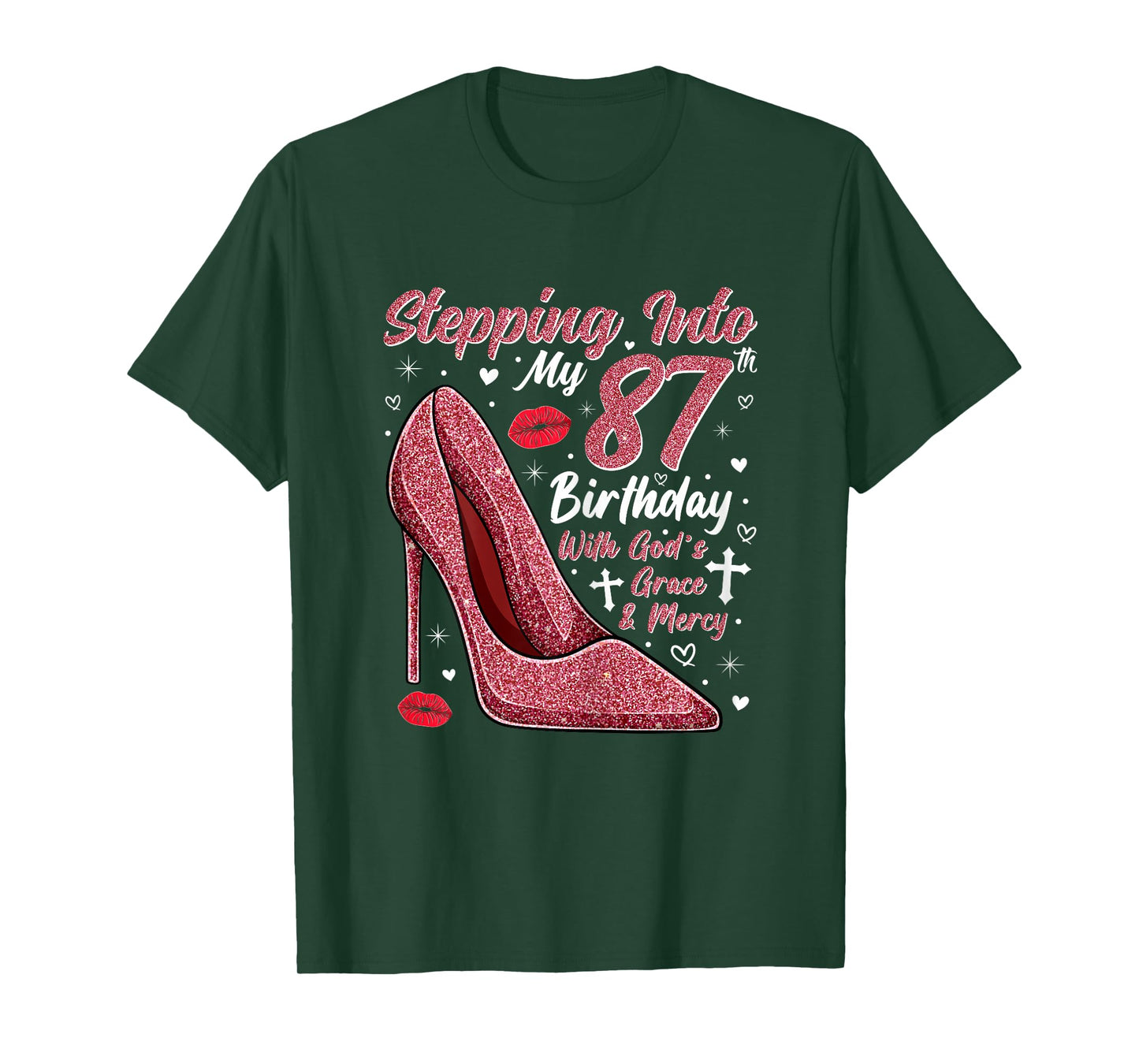 Stepping Into My 87th Birthday Ladies 87 Year Old T-Shirt