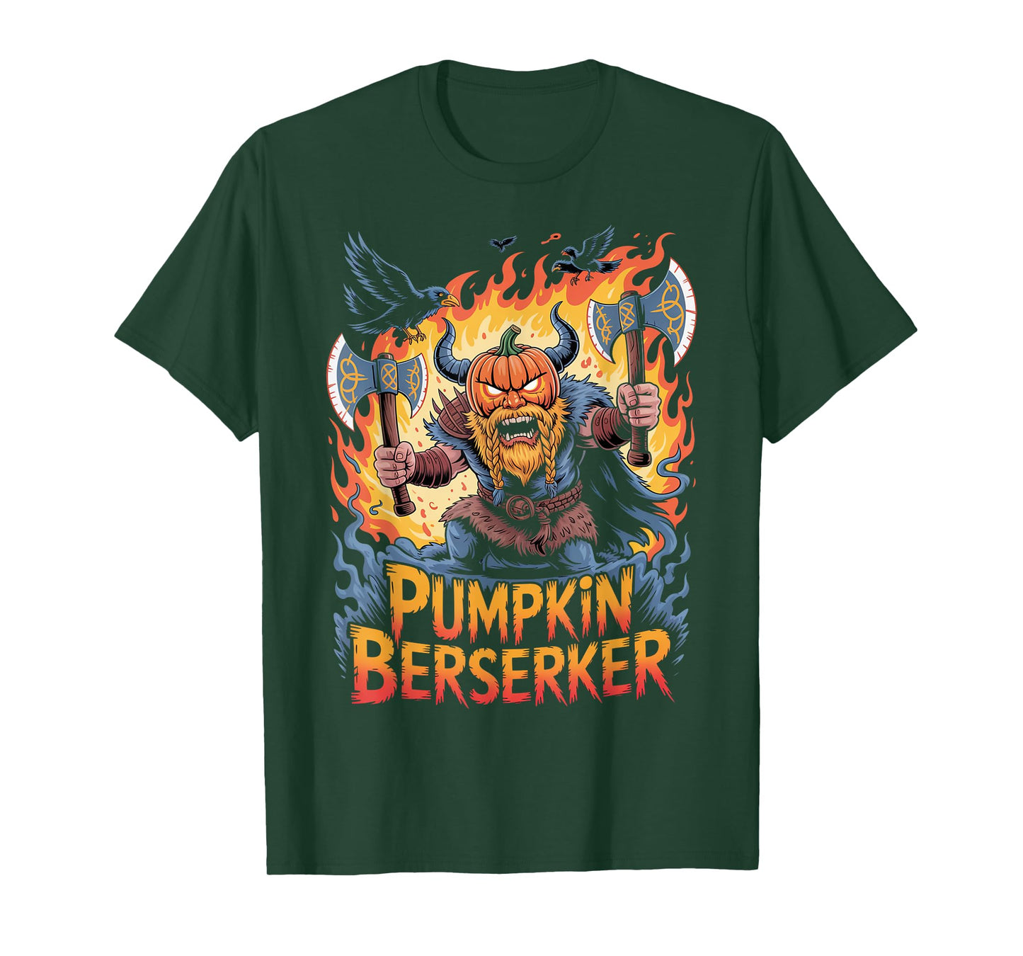 Viking Halloween Pumpkin Berserker T-Shirt
