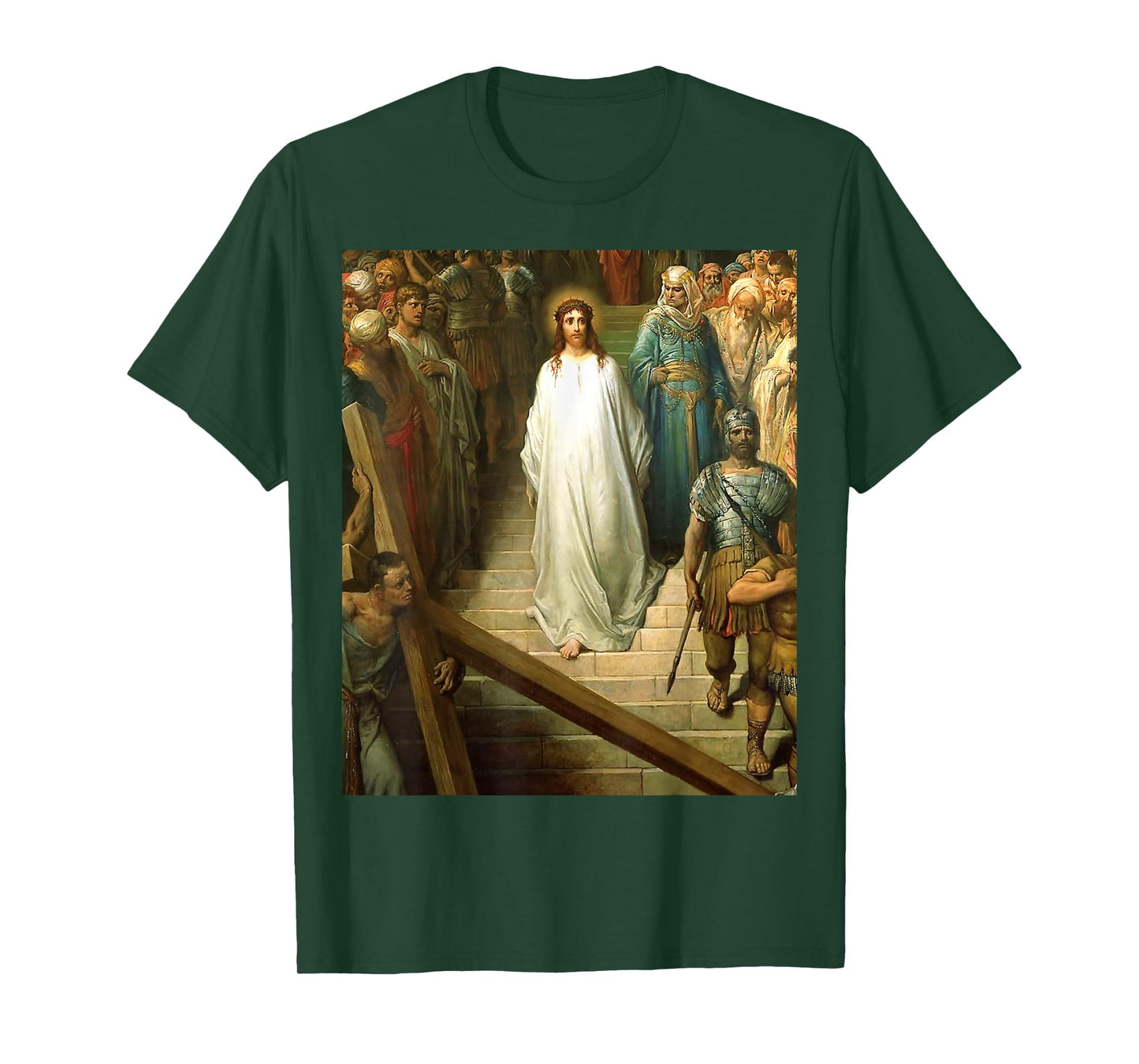 Christ leaving the Praetorium Painting by Gustave Dore T-Shirt