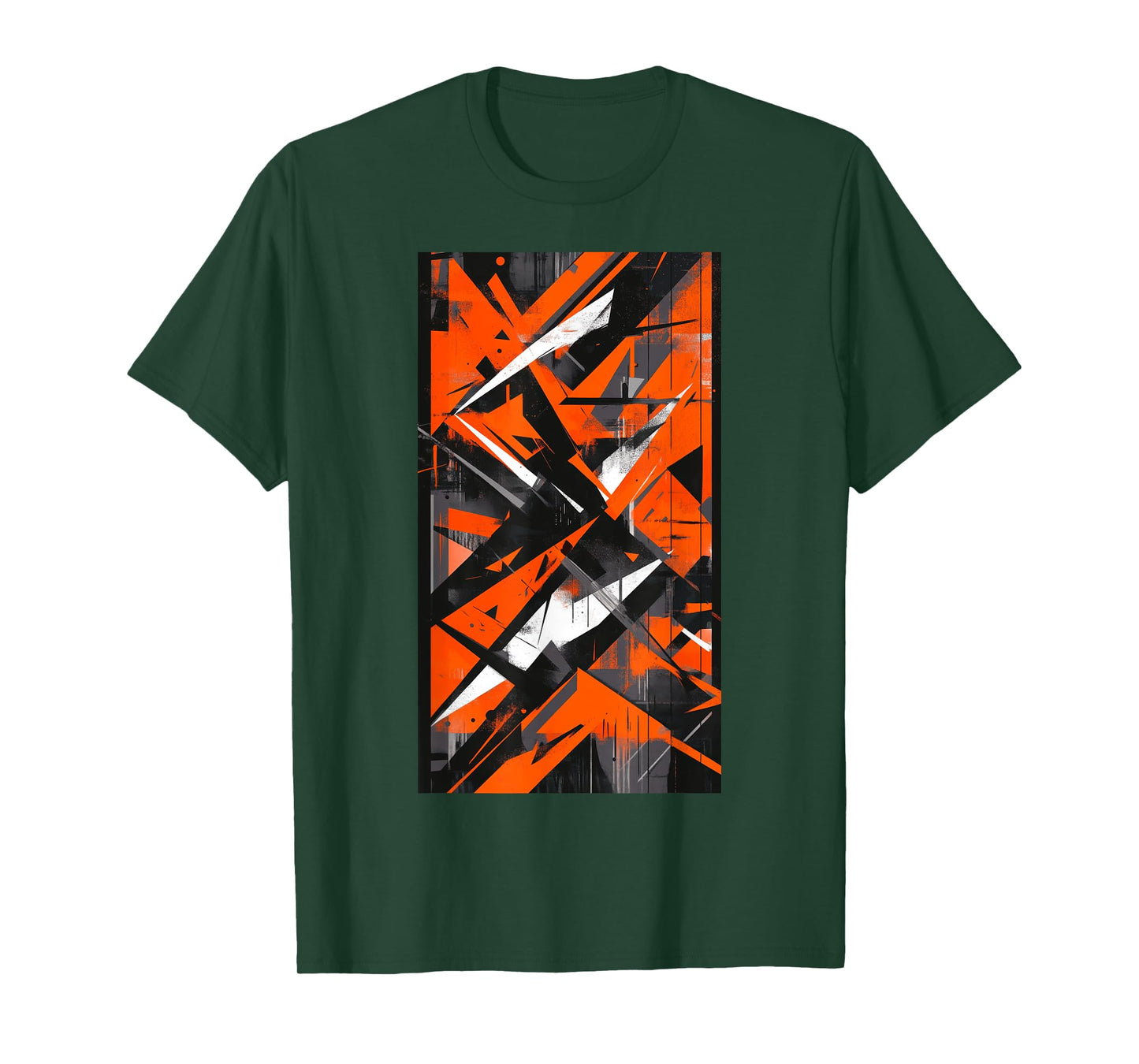 Orange Geometric Art Sharp Abstract art Modern T-Shirt