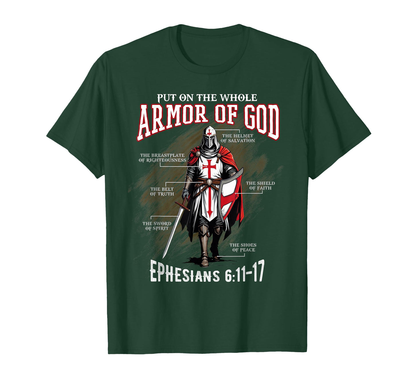Full Armor of God Men Women Kids Christian Bible Verse Gift T-Shirt