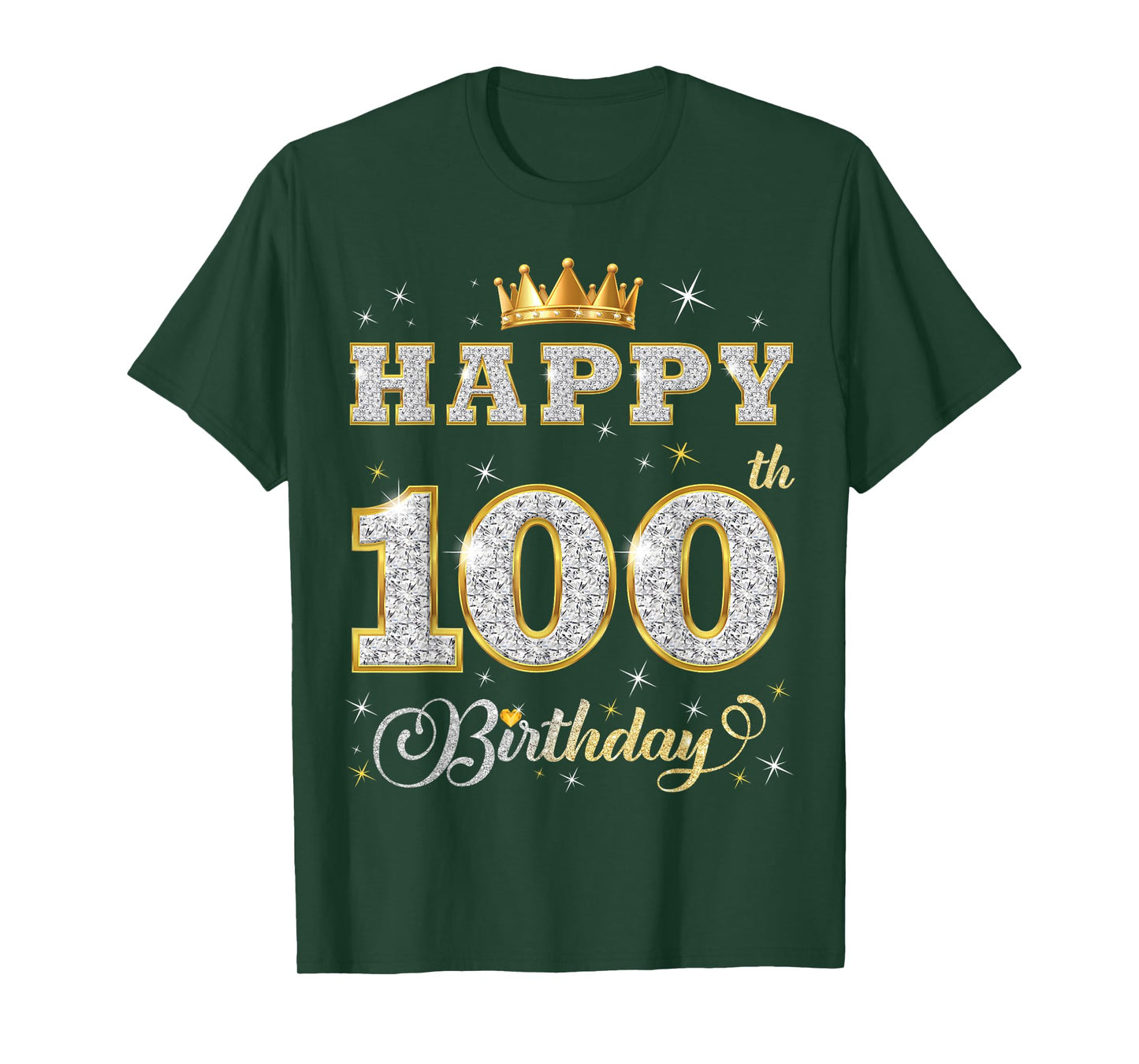 Happy 100th Birthday 100 Years Old Women Men Birthday Party T-Shirt