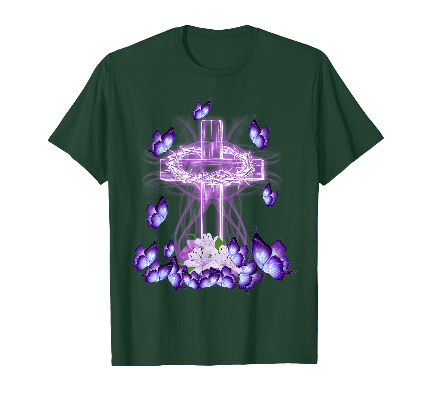 Beautiful Cross And Butterflies Tshirt for Jesus Lovers T-Shirt