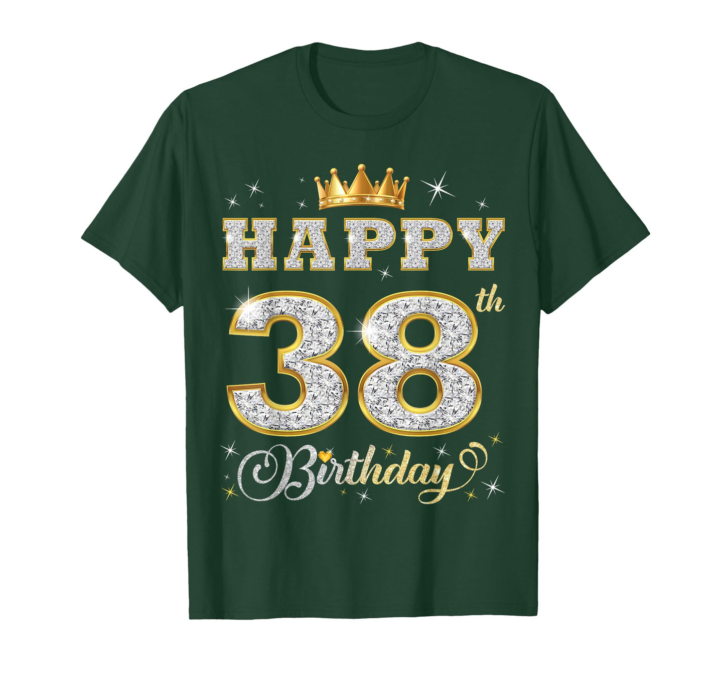 Happy 38th Birthday 38 Years Old Women Men Birthday Party T-Shirt