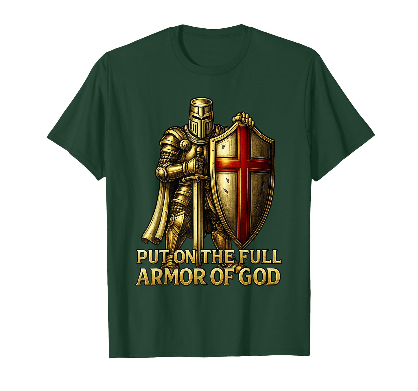 Armor of God - Christian Catholic Knight Templar T-Shirt