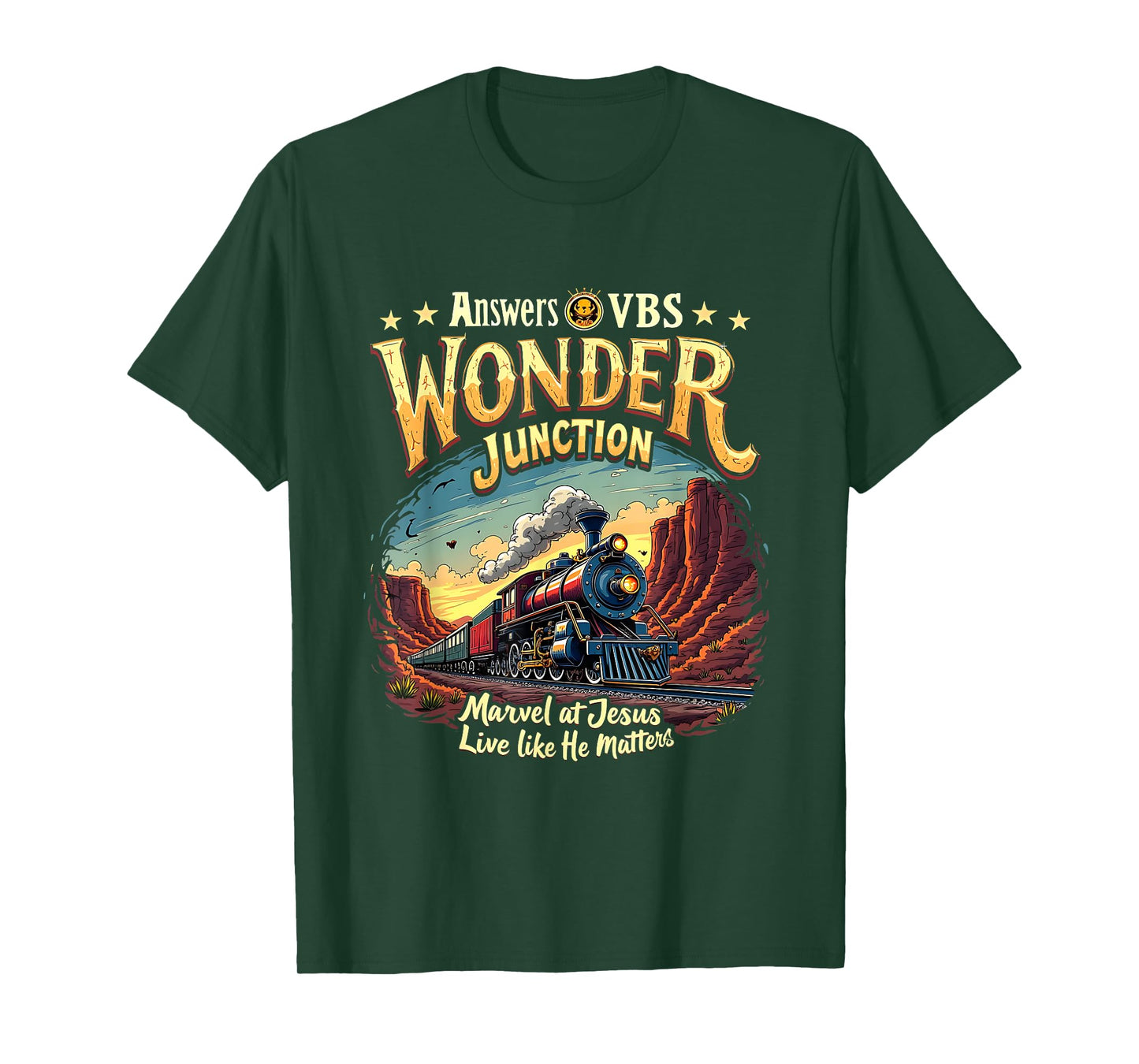 Vintage Wonder Junction VBS Train Theme Christian Costume T-Shirt