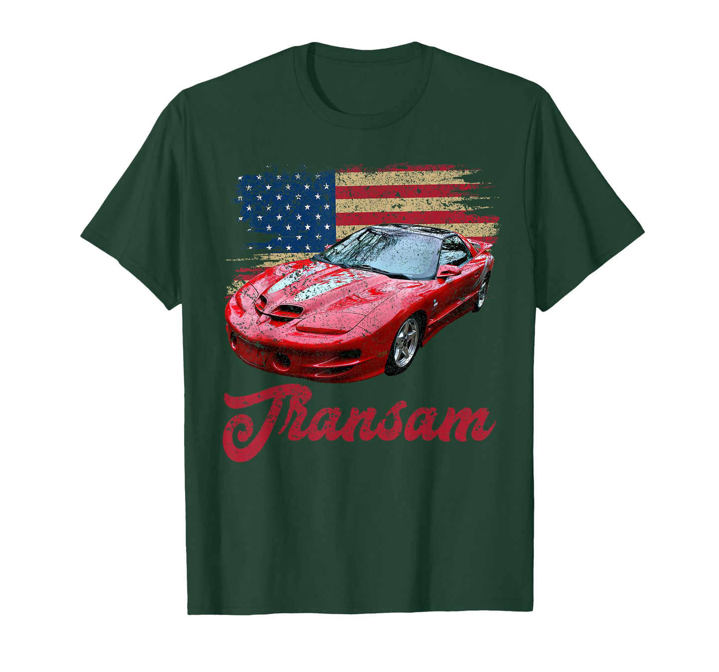American Flag Style 4th gen Trans Am Old School Muscle Car T-Shirt