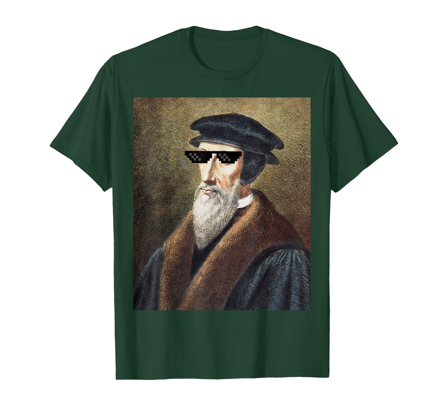 John Calvin Sunglasses Funny Calvinist Theology Shirt T-Shirt