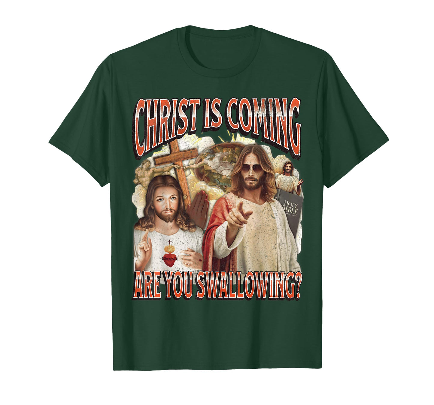 Christ Is Coming Funny Offensive Jesus Adult Humor Bootleg T-Shirt